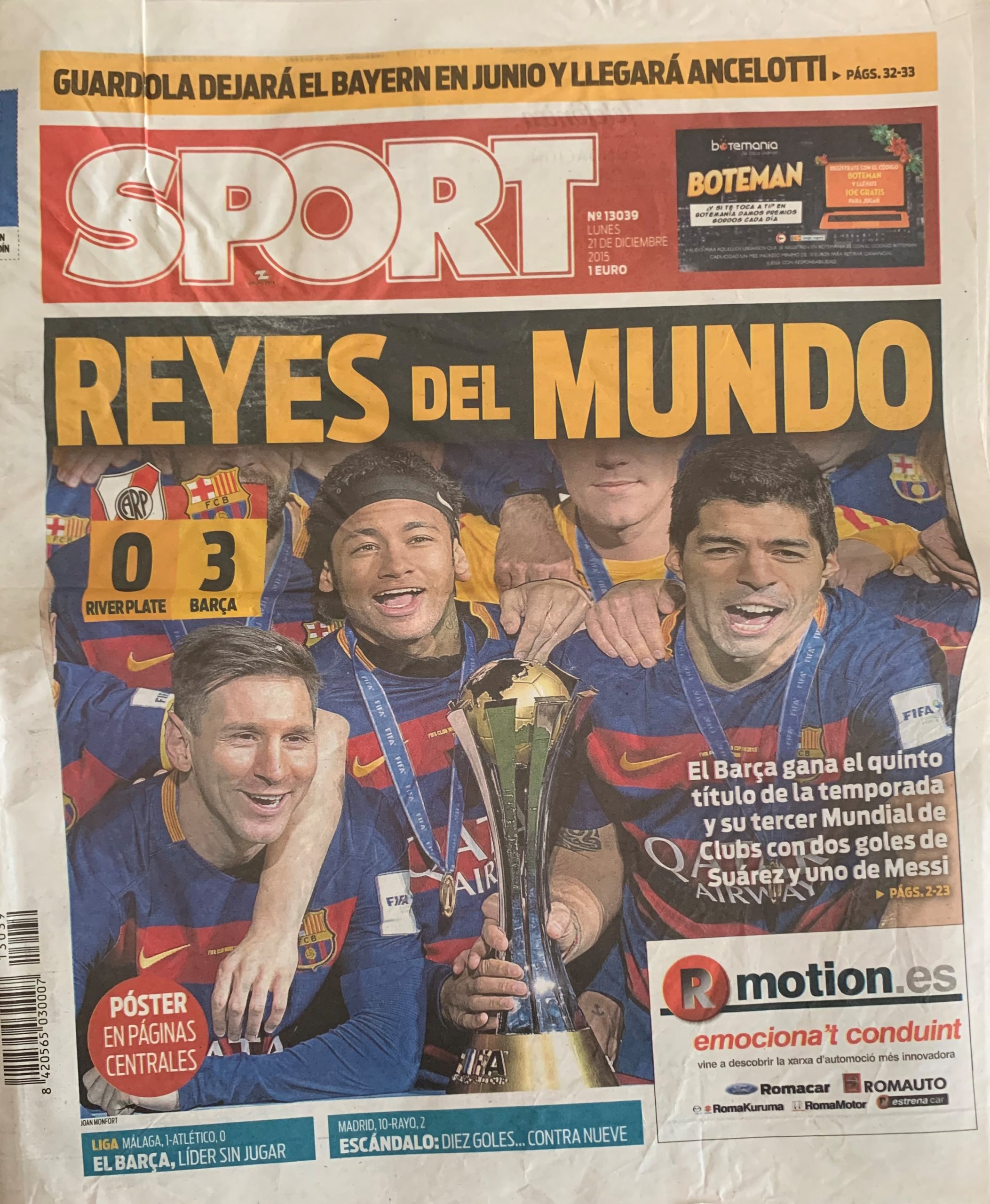 diari SPORT Reyes del Mundo 21/12/2015