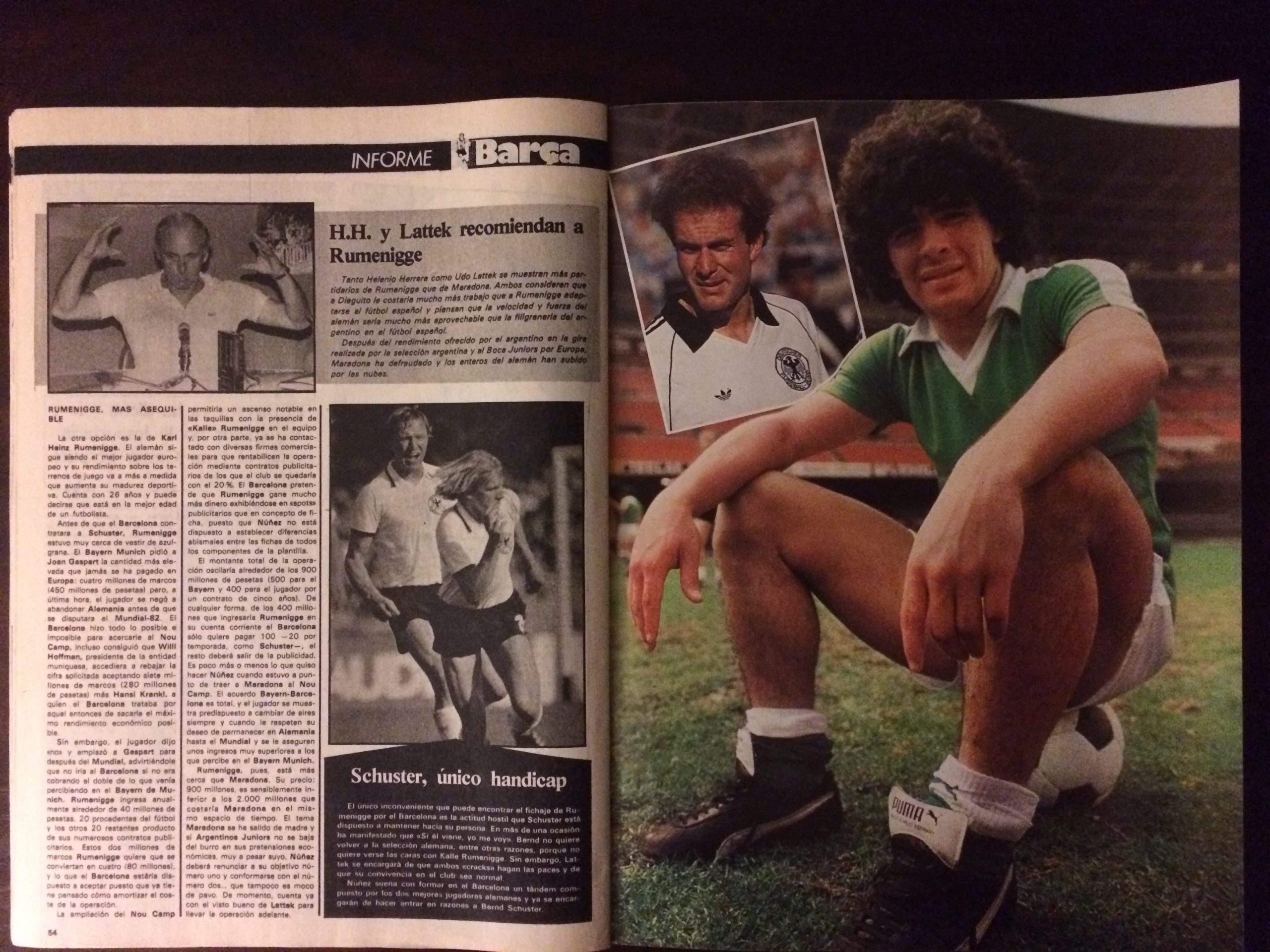 Revista Barça octubre 1981 firmado Quini