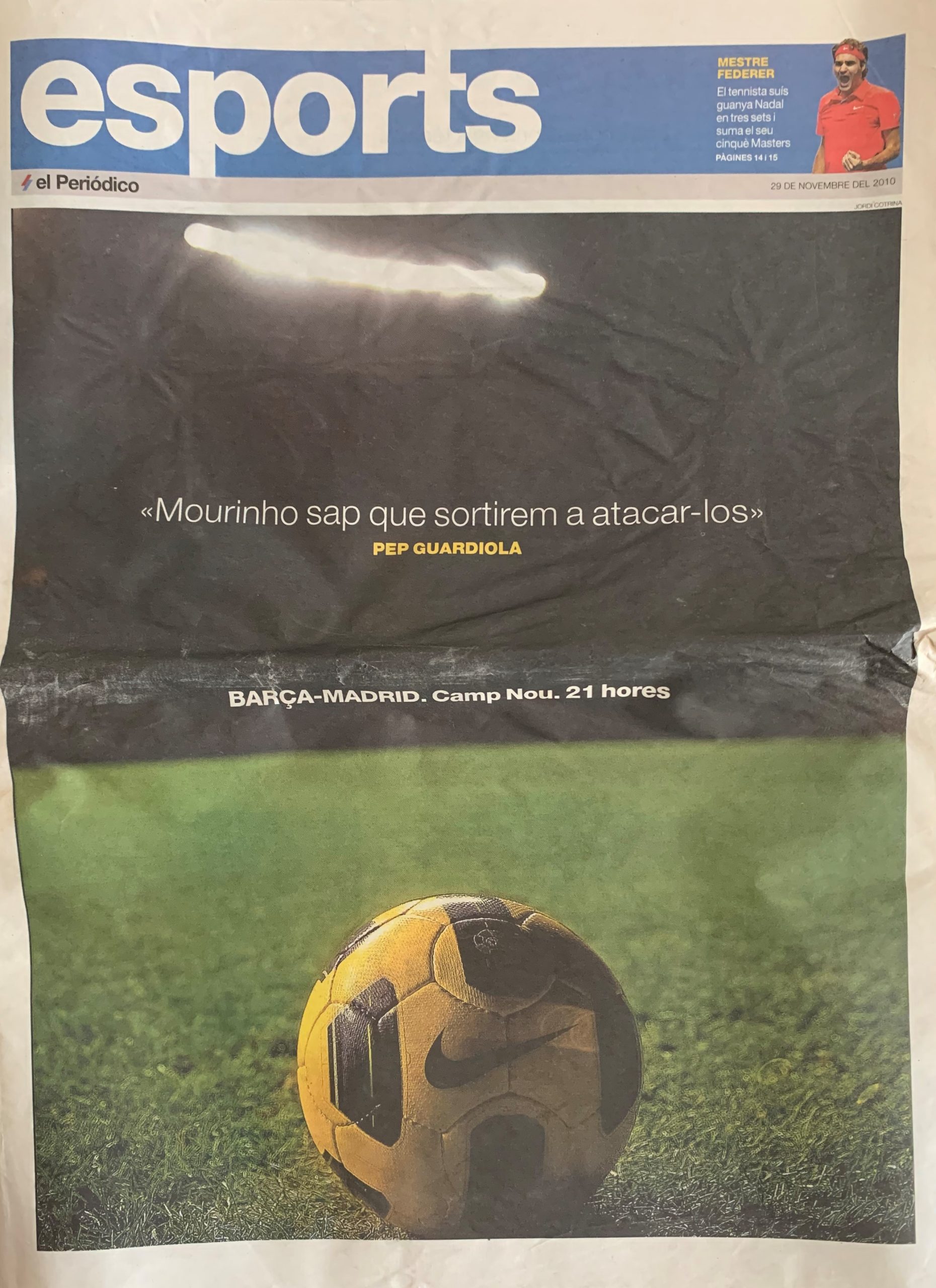 esport eL Periódico 29/11/2010 prévia al 5-0 Camp Nou 21 hores