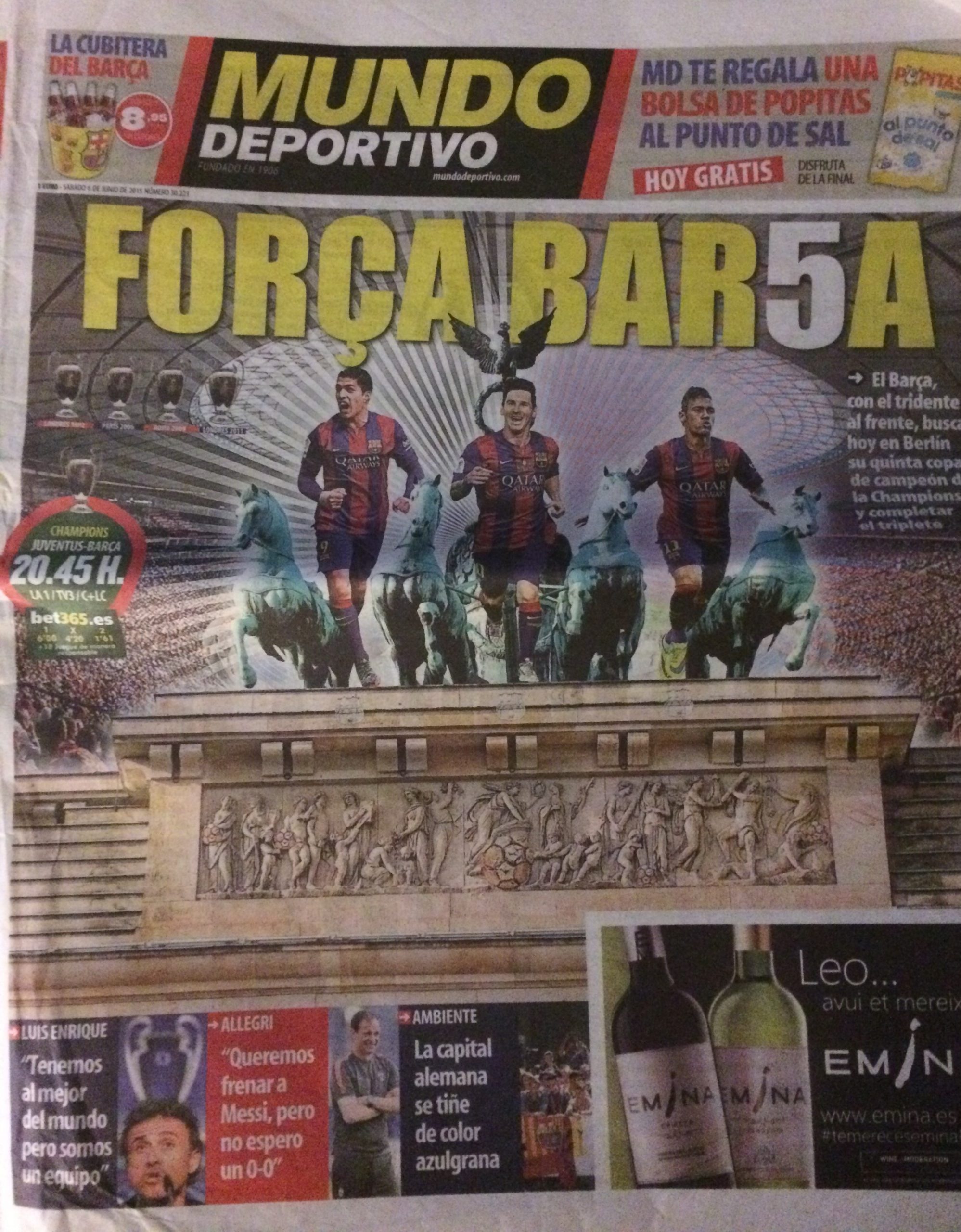 El Mundo Deportivo 6/6/2015 FORÇA BAR5A