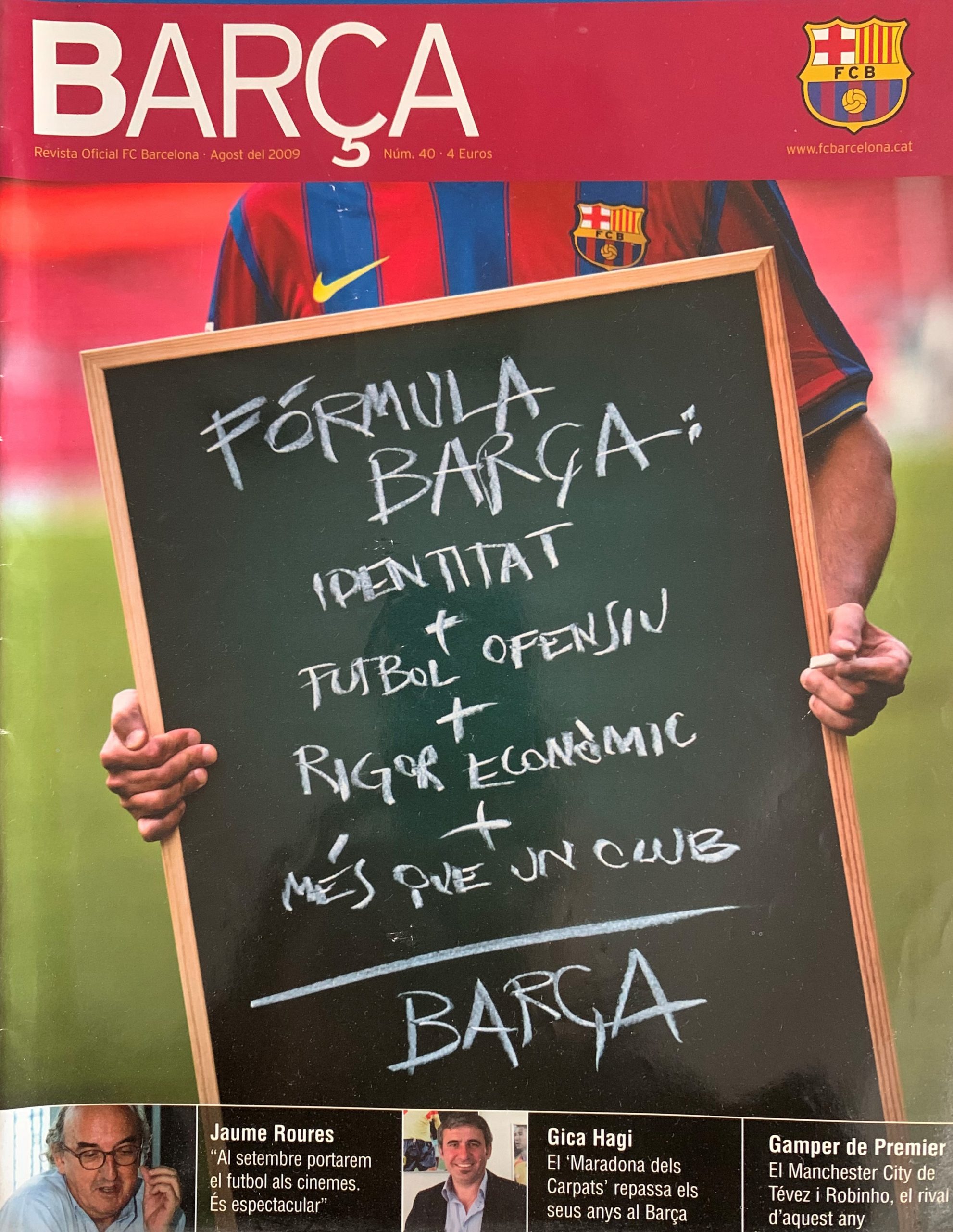 Revista BARÇA, agost 2009 Fórmula BARÇA