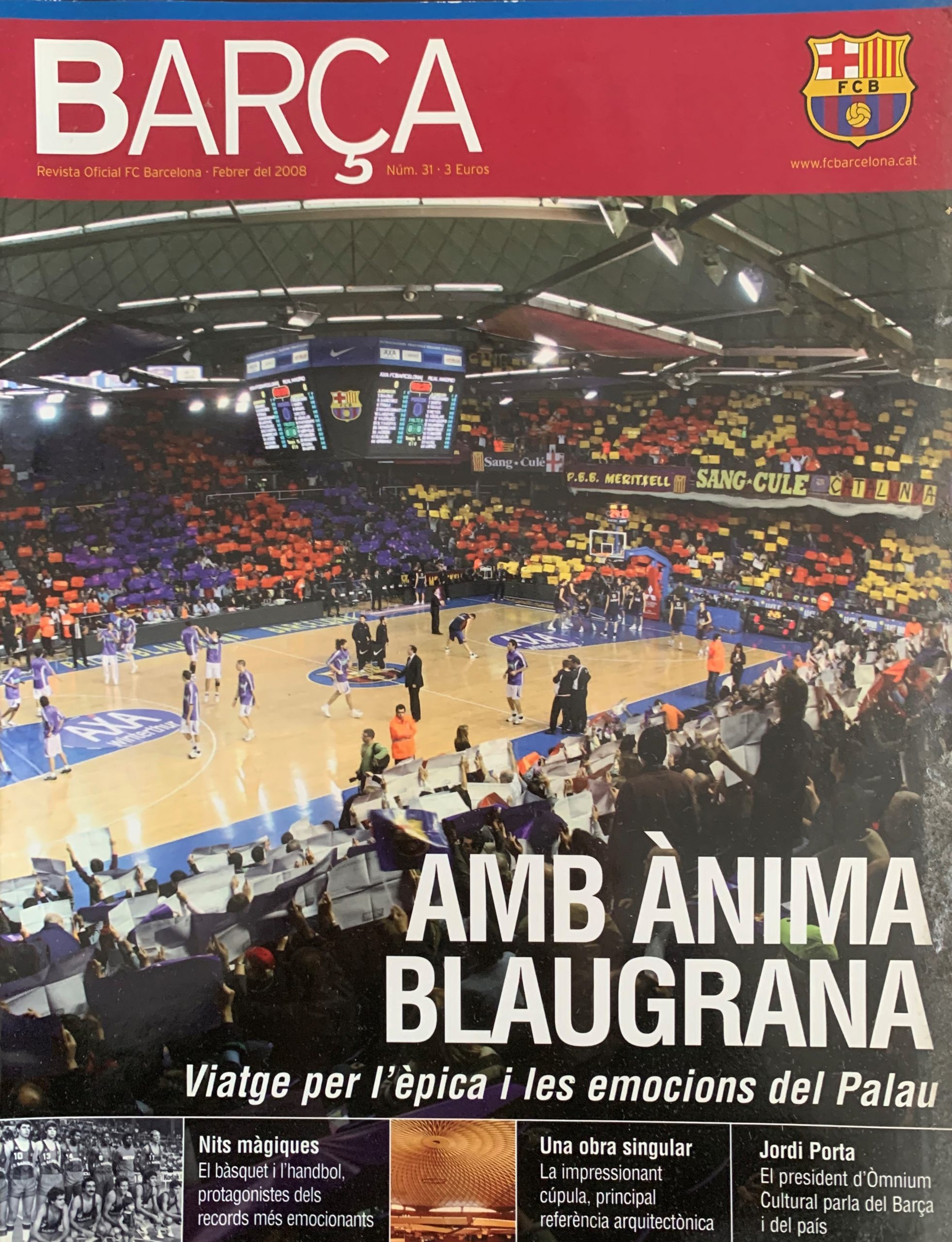 Revista BARÇA, febrer 2008 AMB ÀNIMA BLAUGRANA