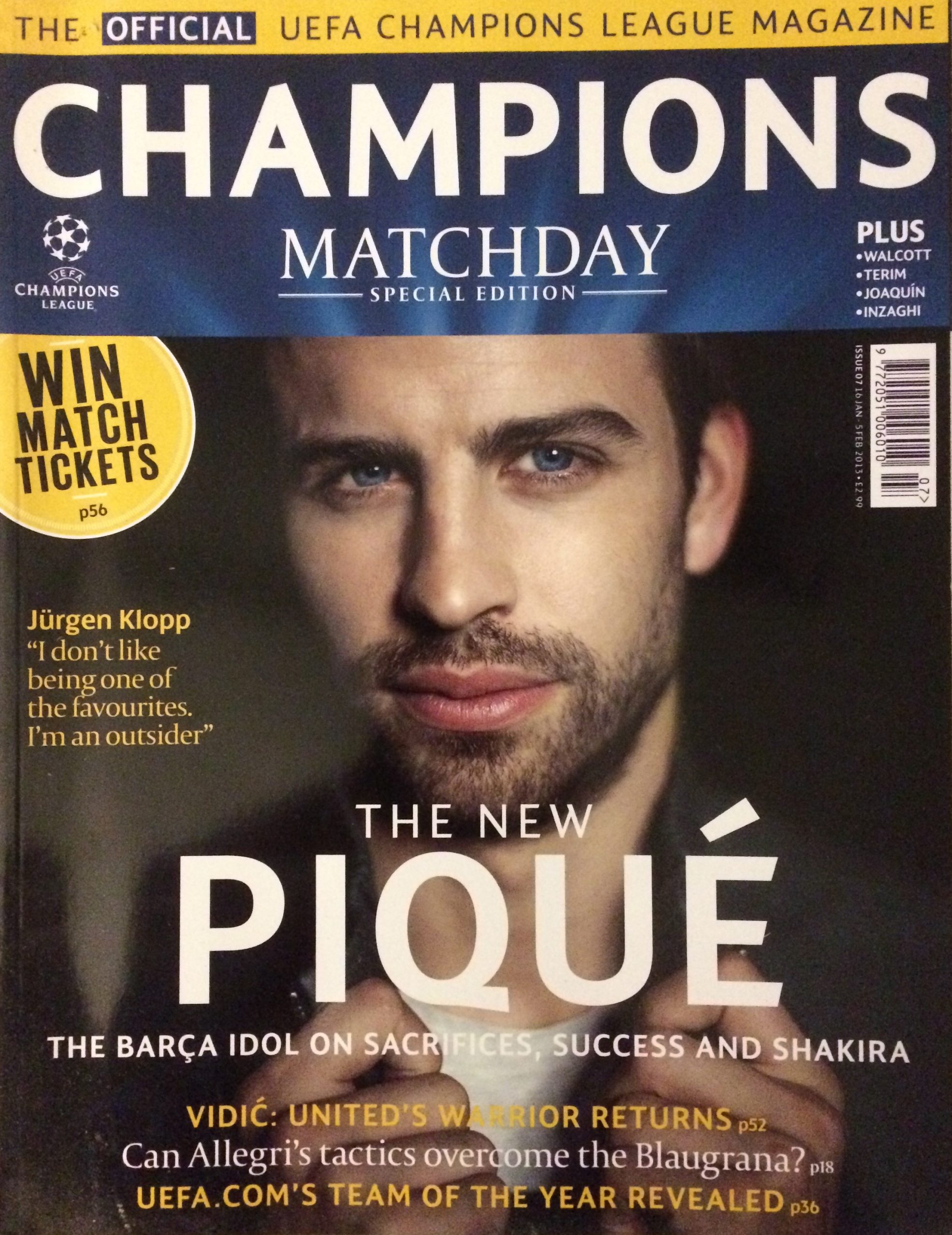 Revista CHAMPIONS MATCHDAY Piqué ja feb 2016