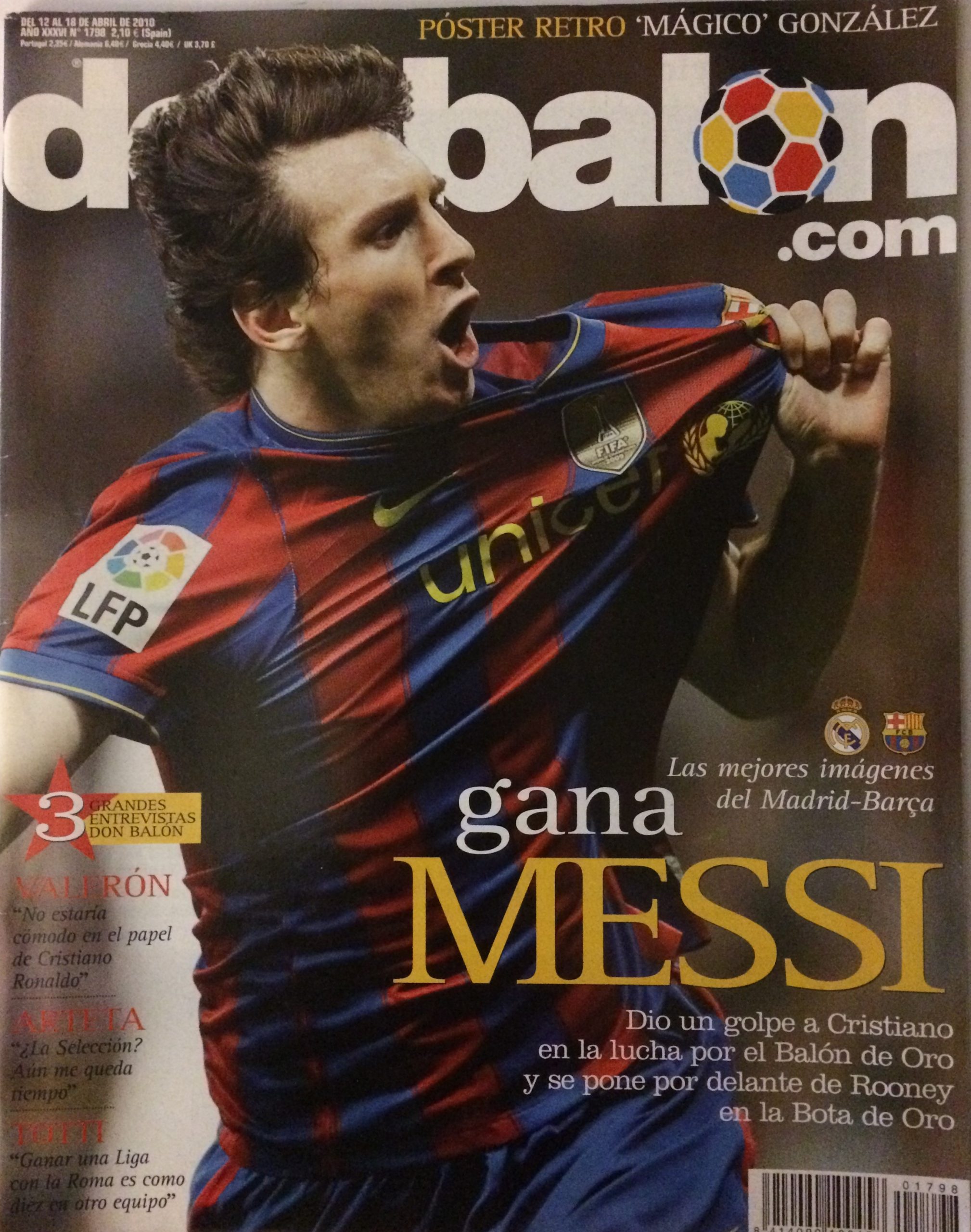Don Balon 12/04/2010 gana MESSI