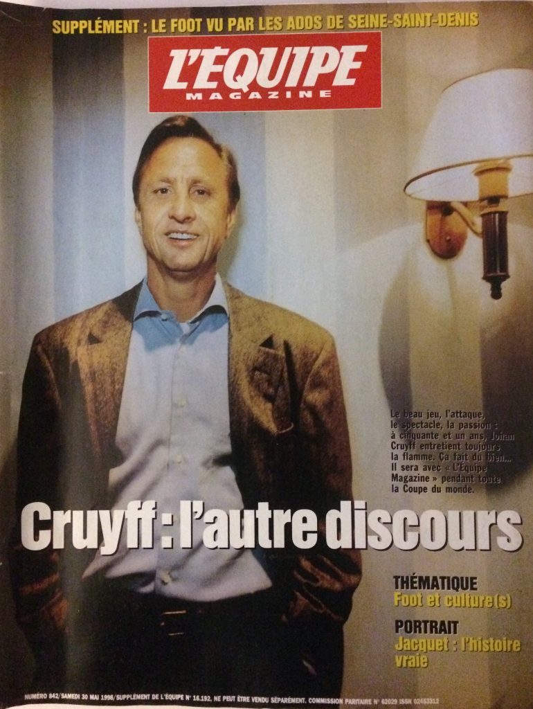 l'ÉQUIPE magazine Cruyff: l'autre discours 30/05/1998