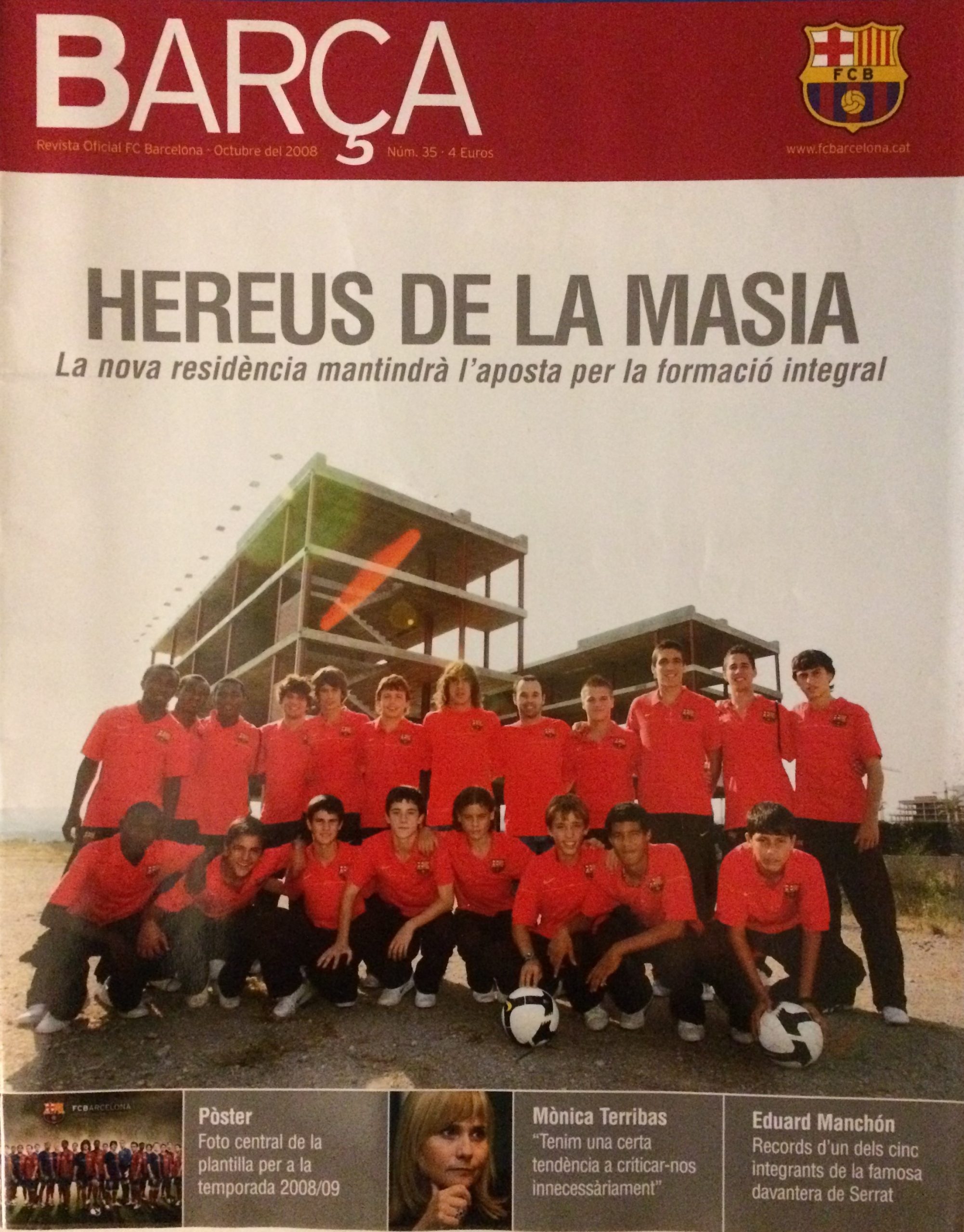 Revista Barça octubre 2008 hereus de la masia