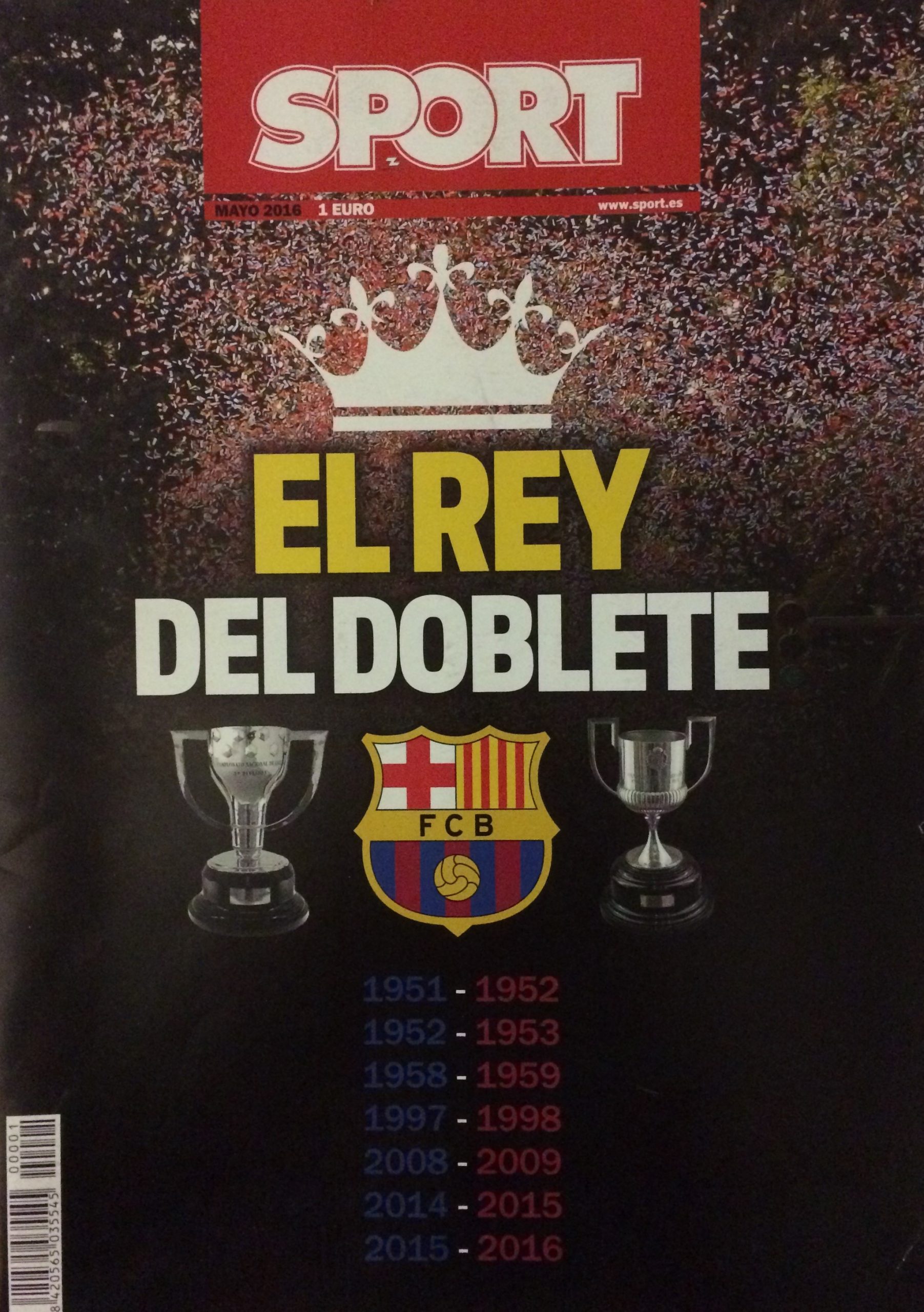 Sport el rey del doblete Barça 2016 liga copa