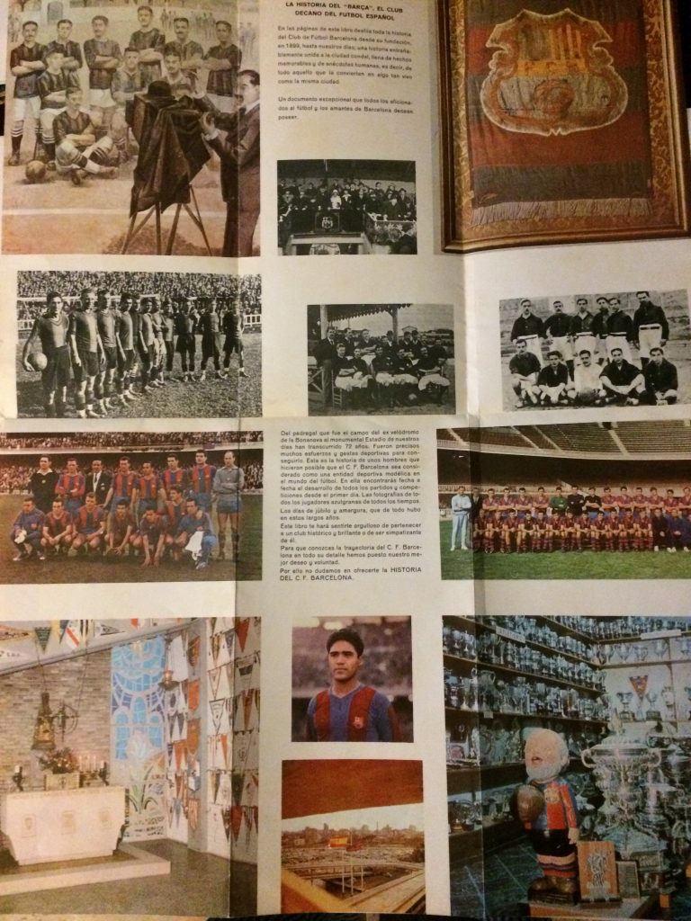 Folletó BARÇA BARÇA BARÇA Historia del C. de F. Barcelona 1899-1970 Hand signed players