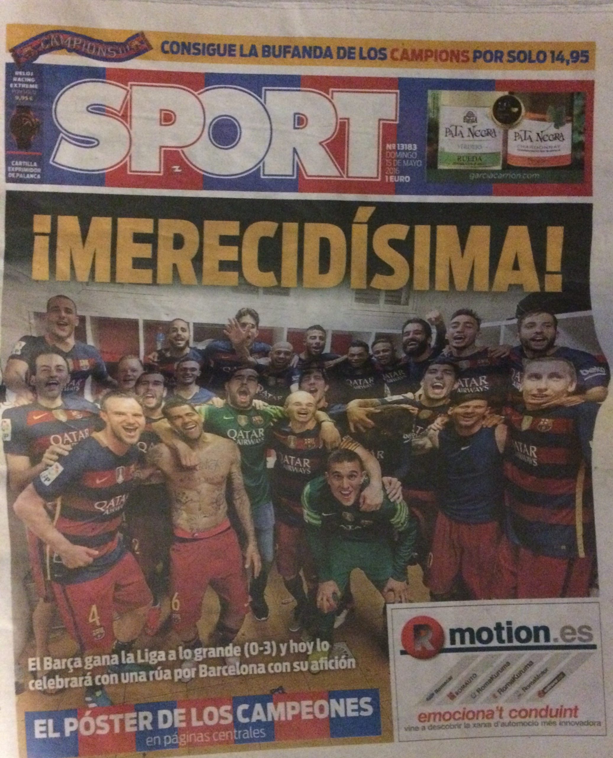 Diari SPORT Mercecidísima 15/05/2016