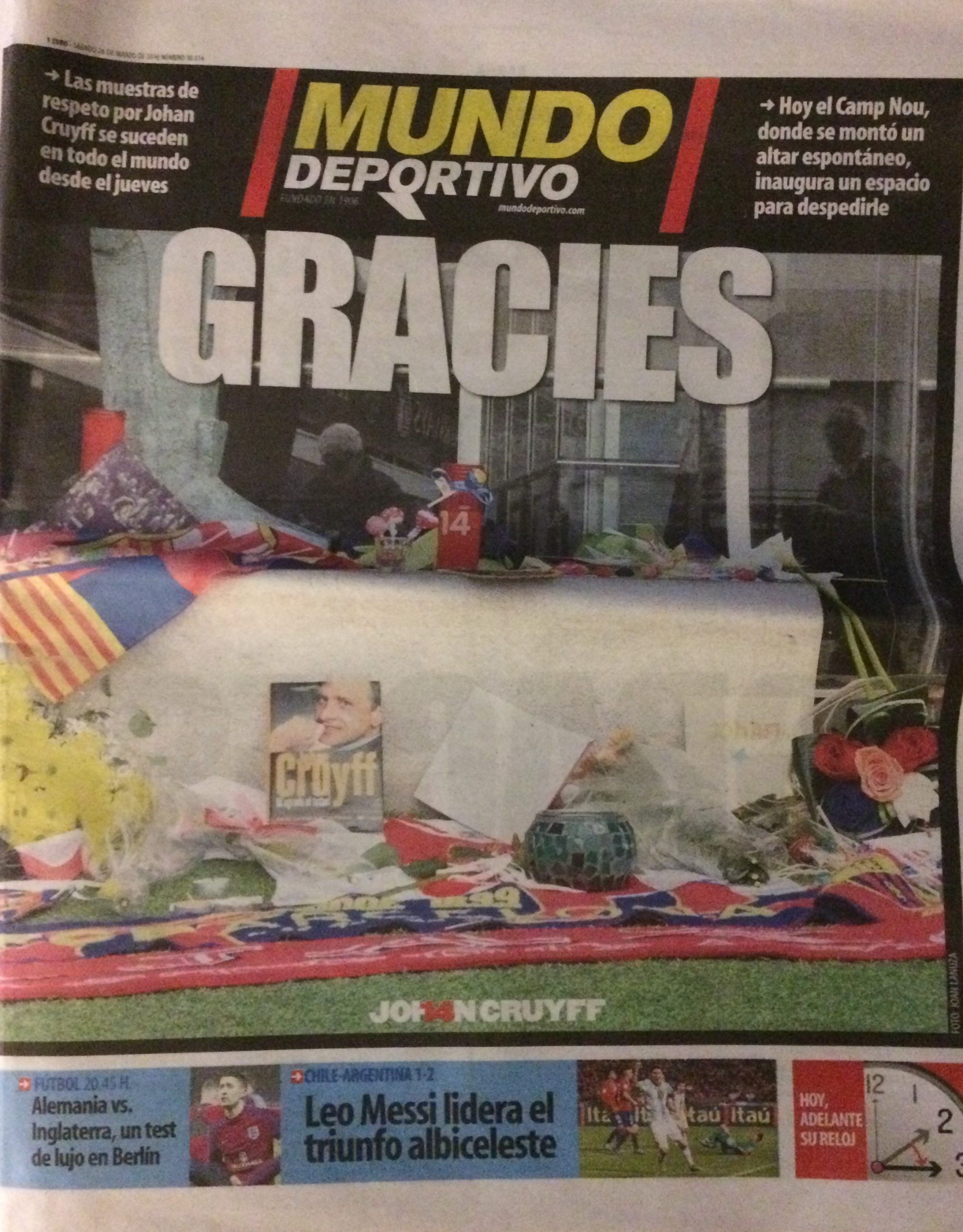 MEMORIAL JOHAN CRUYFF 26.03.16 El Mundo Deportivo