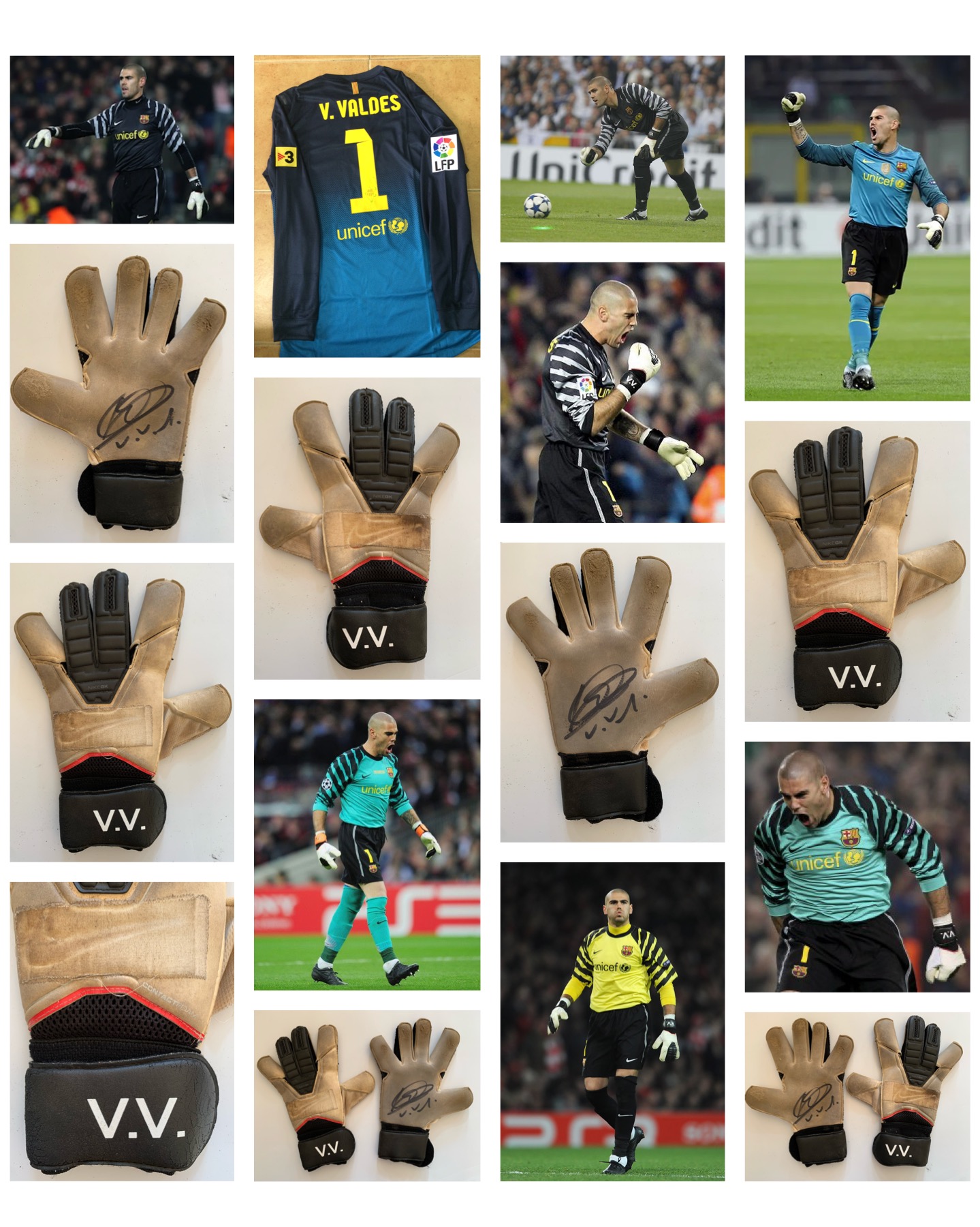 Dors i corretges personalitzades V.V. dels guants Nike GK