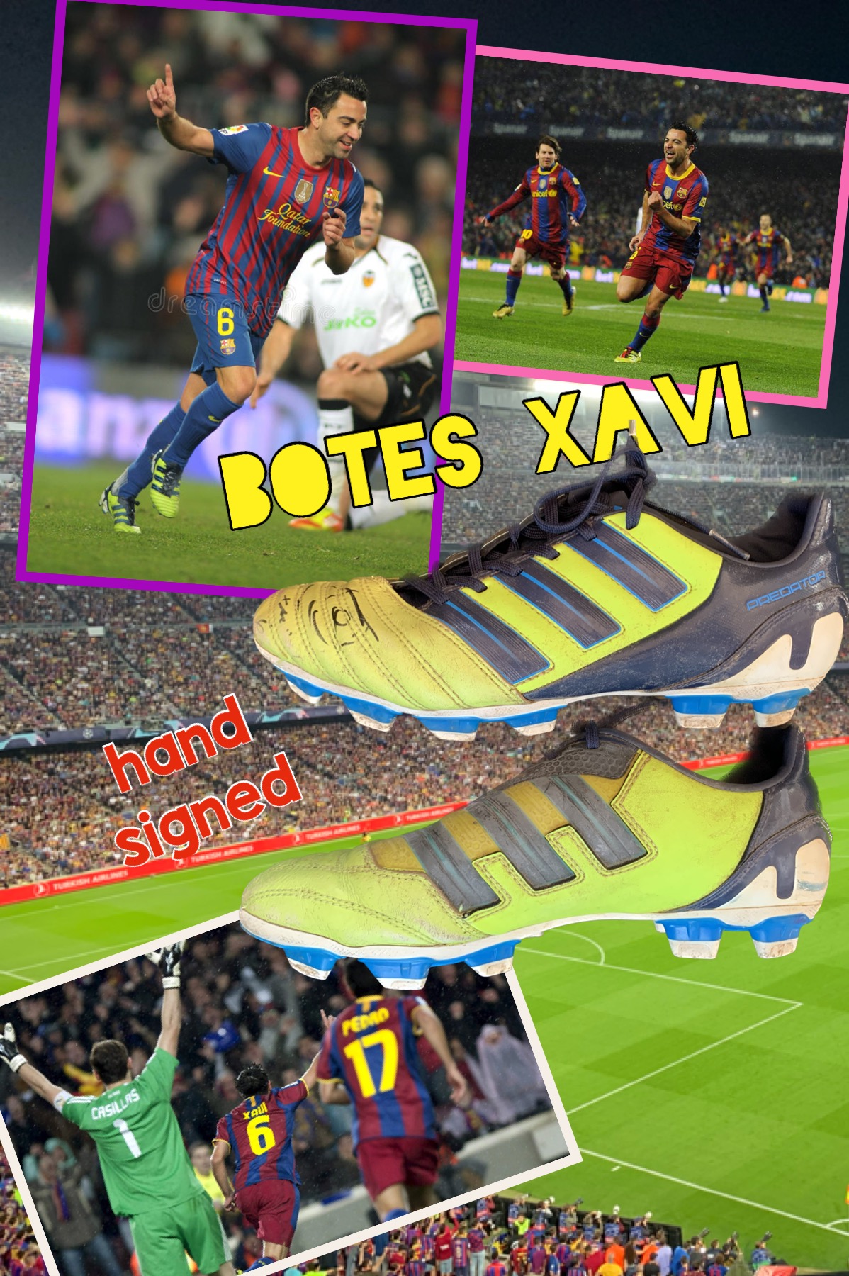 Botes signades Xavi match worm