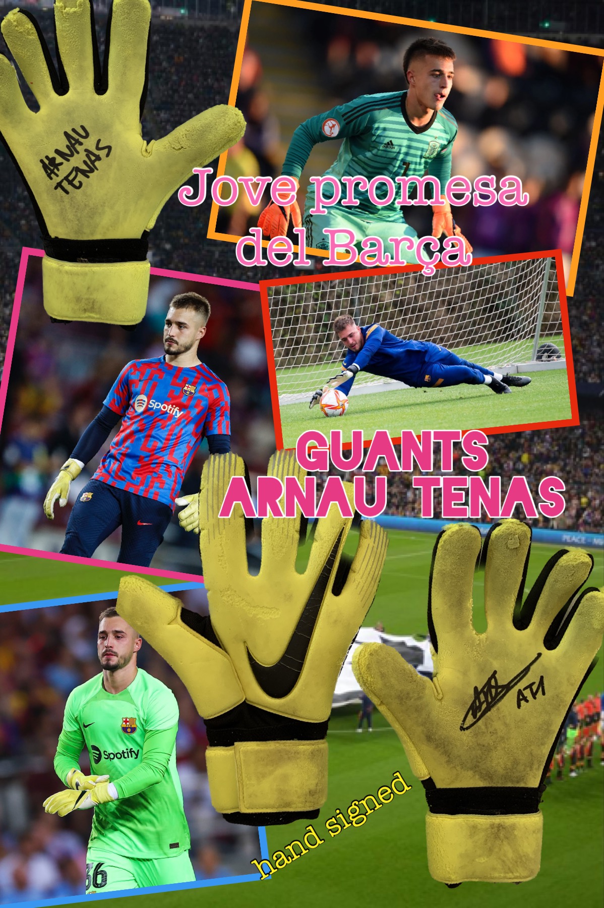 Guants Arnau Tenas hand signed