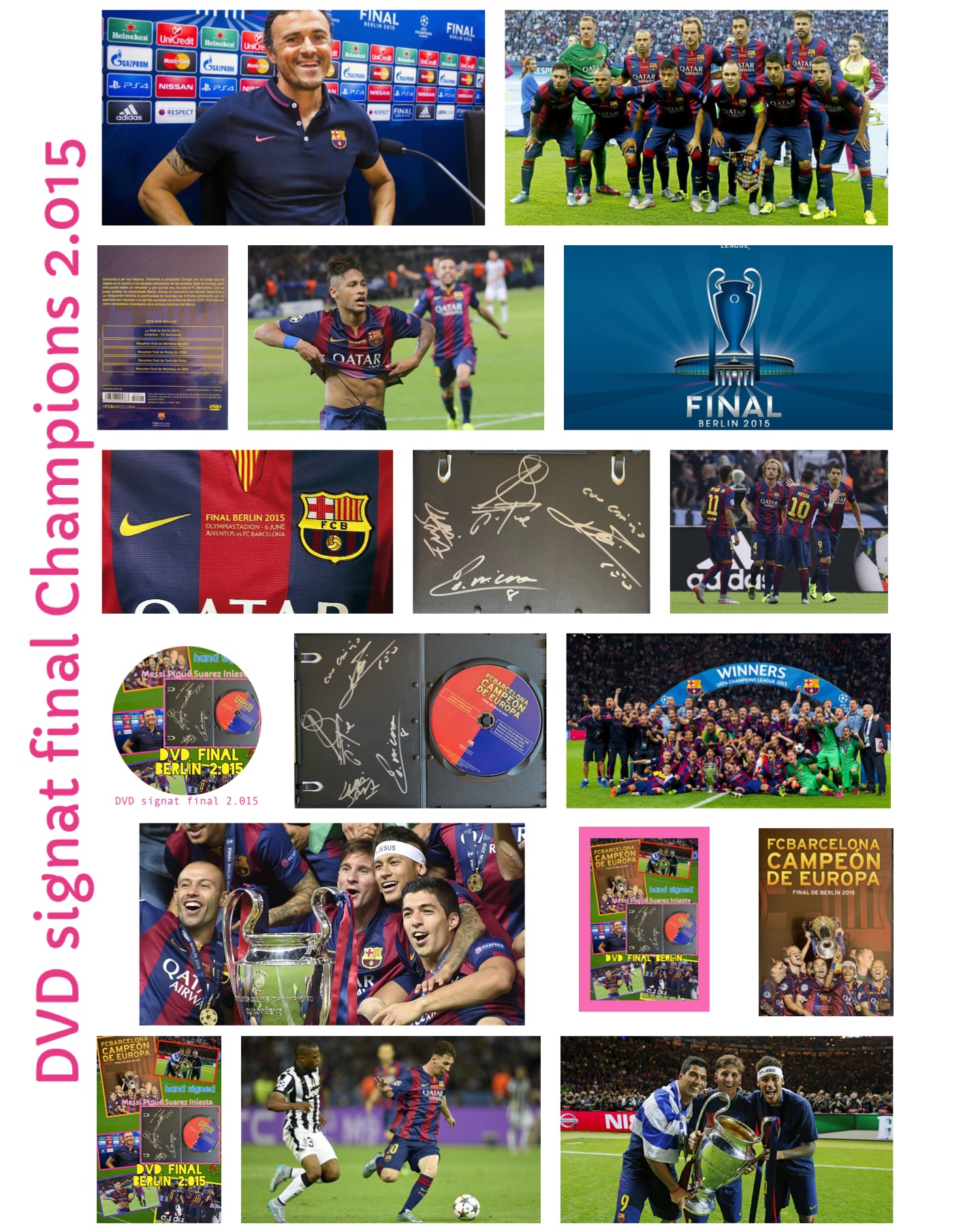 DVD final Champions Berlín 2.015 signed players