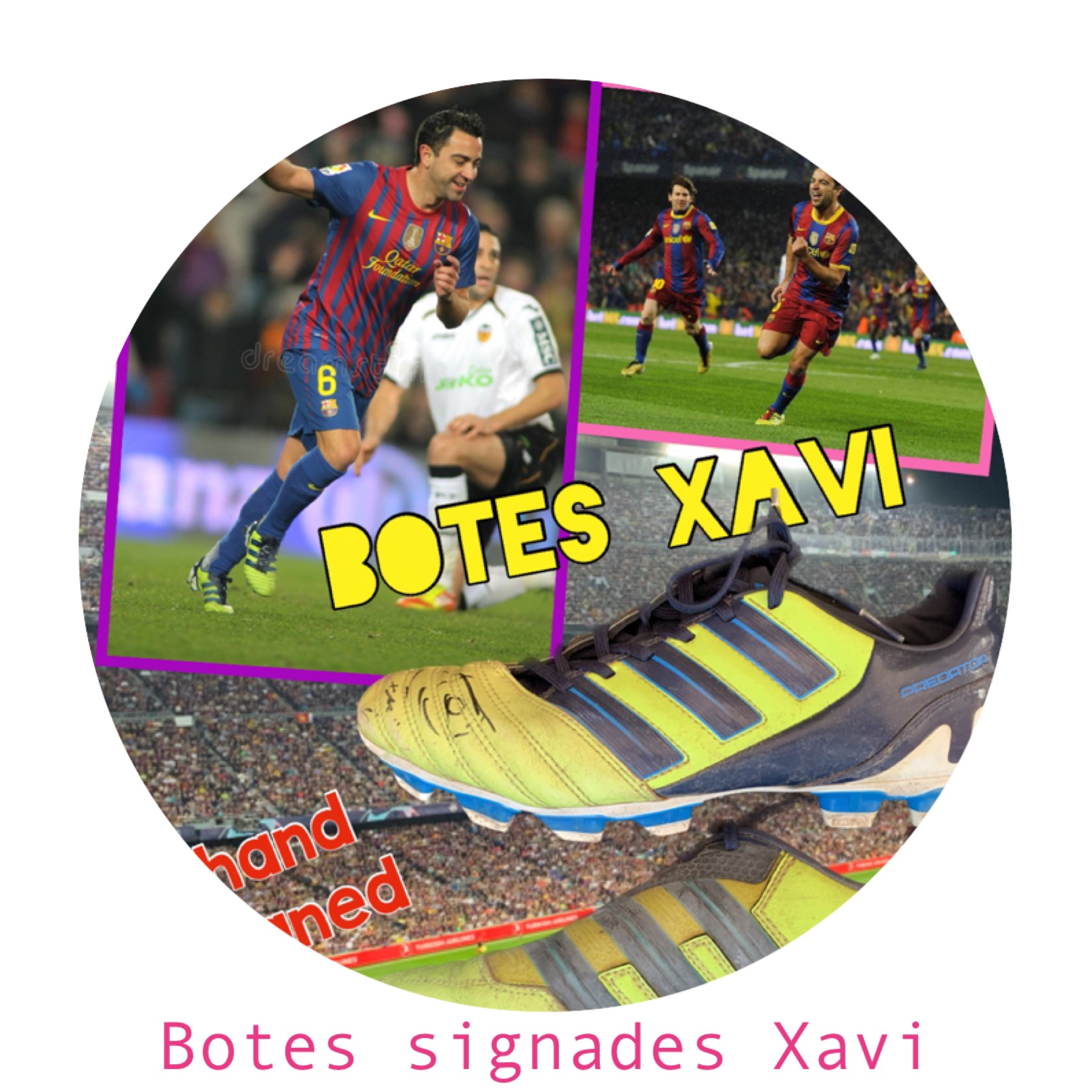 Botes signades Xavi match worm 2012