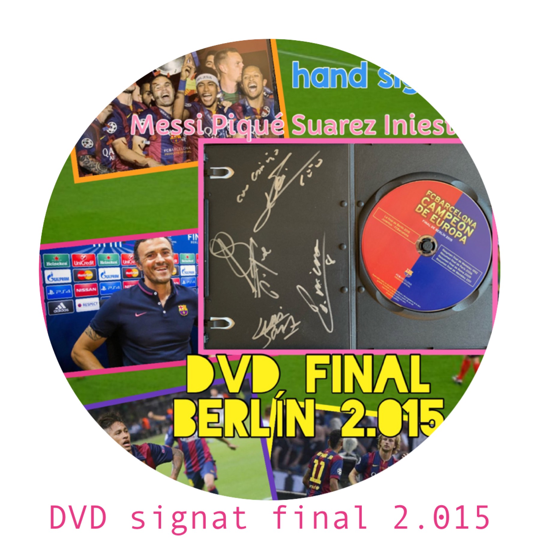 DVD final Champions Berlín 2.015 signed players