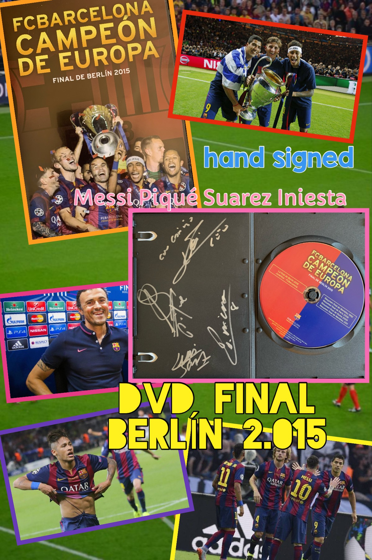 DVD final Champions Berlín 2.015 signed players
