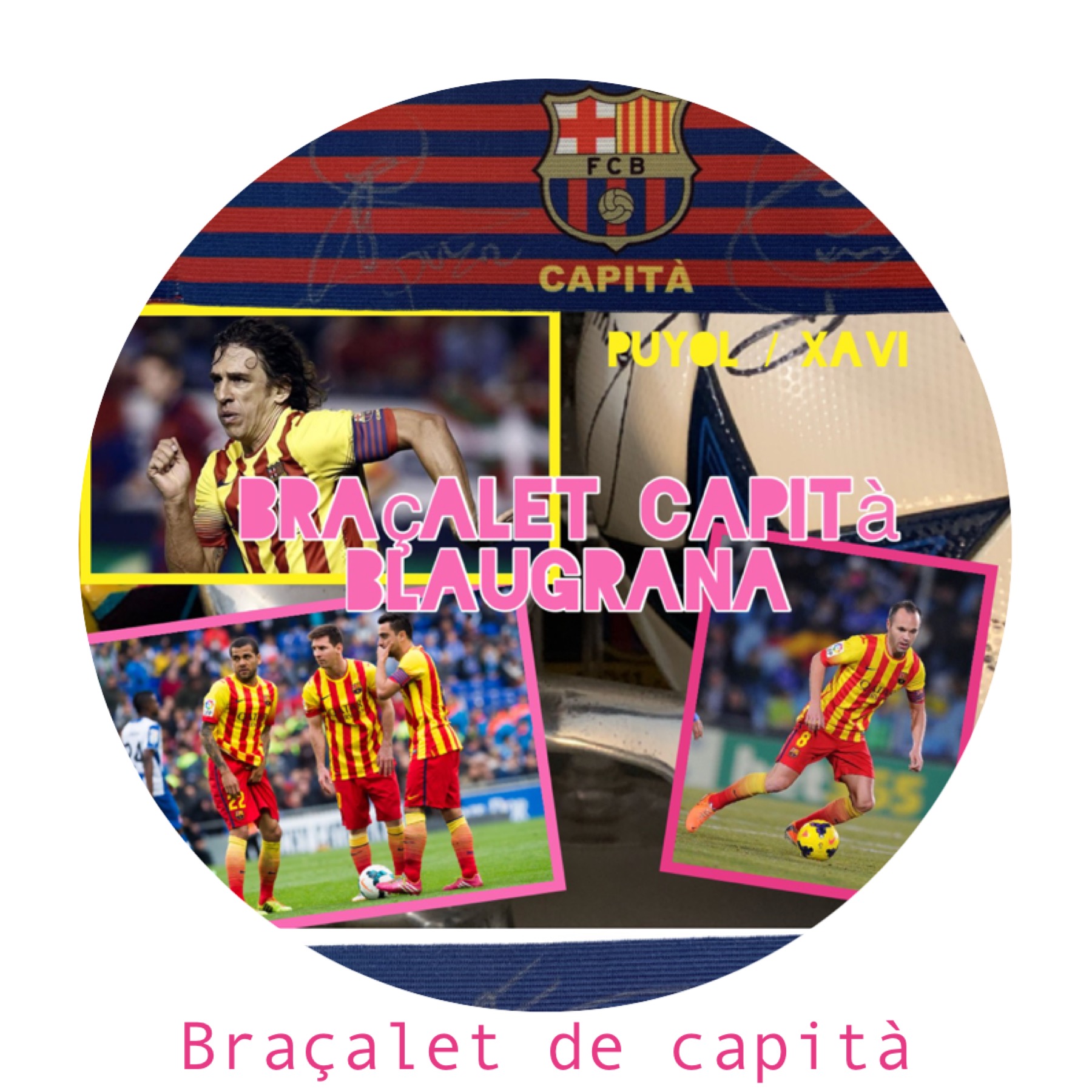 Braçalet capità blaugrana hand signed players 2011
