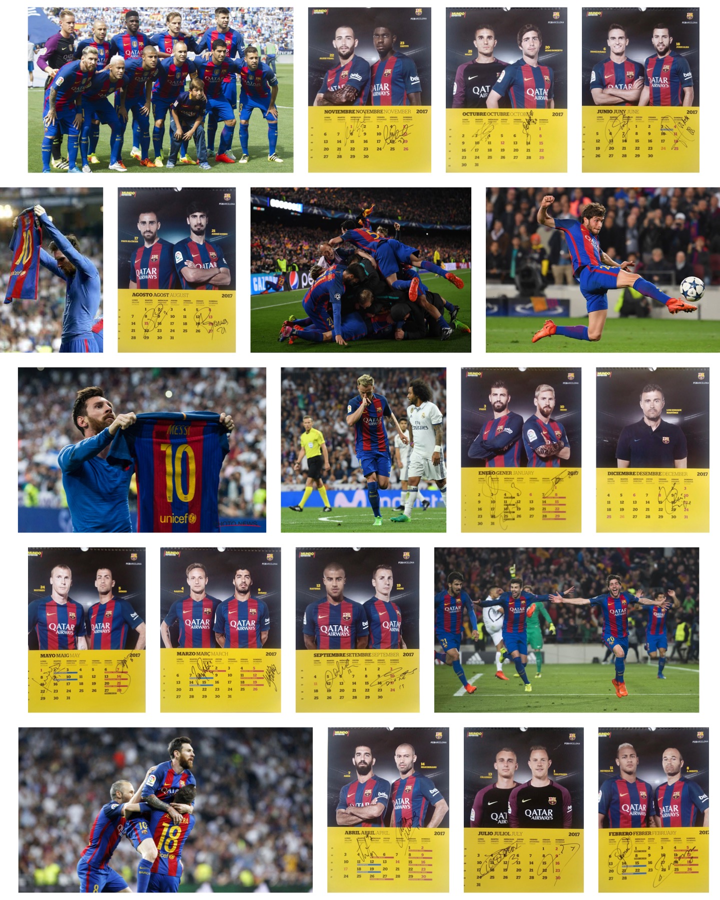 Calendari Mundo deportivo 2017 signat pels jugadors del Barça