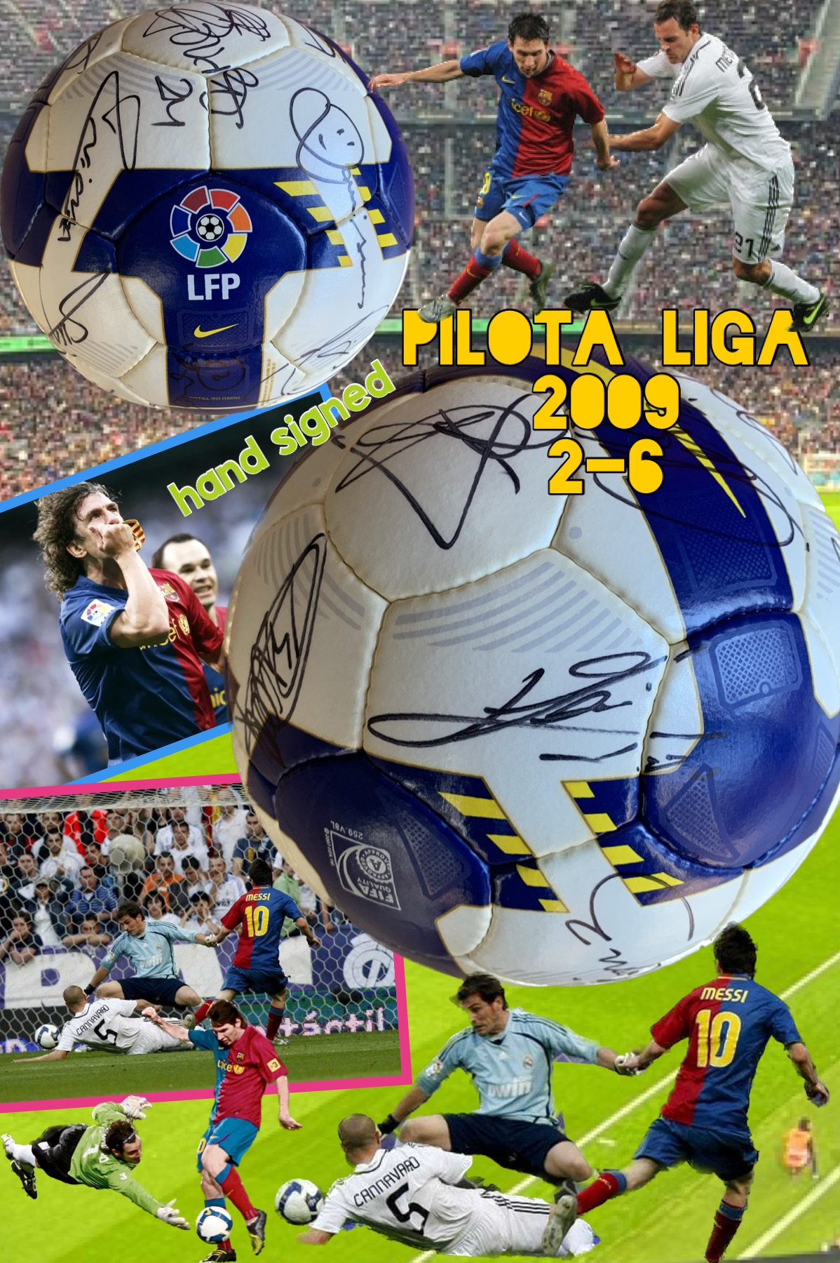 Pilota liga 2008/09 signada jugadors Barça