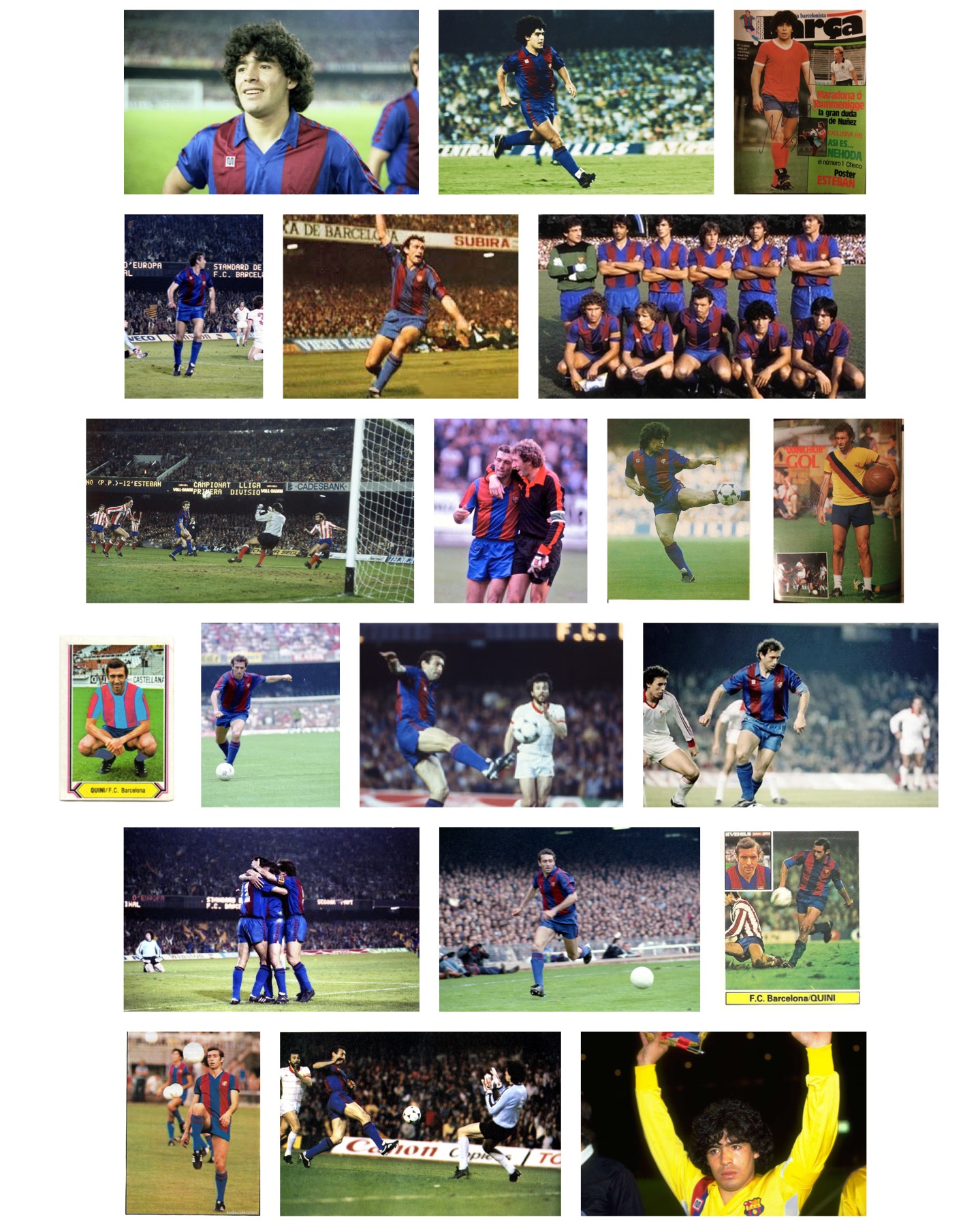 Revista Barça signada per Maradona i Quini 1.981