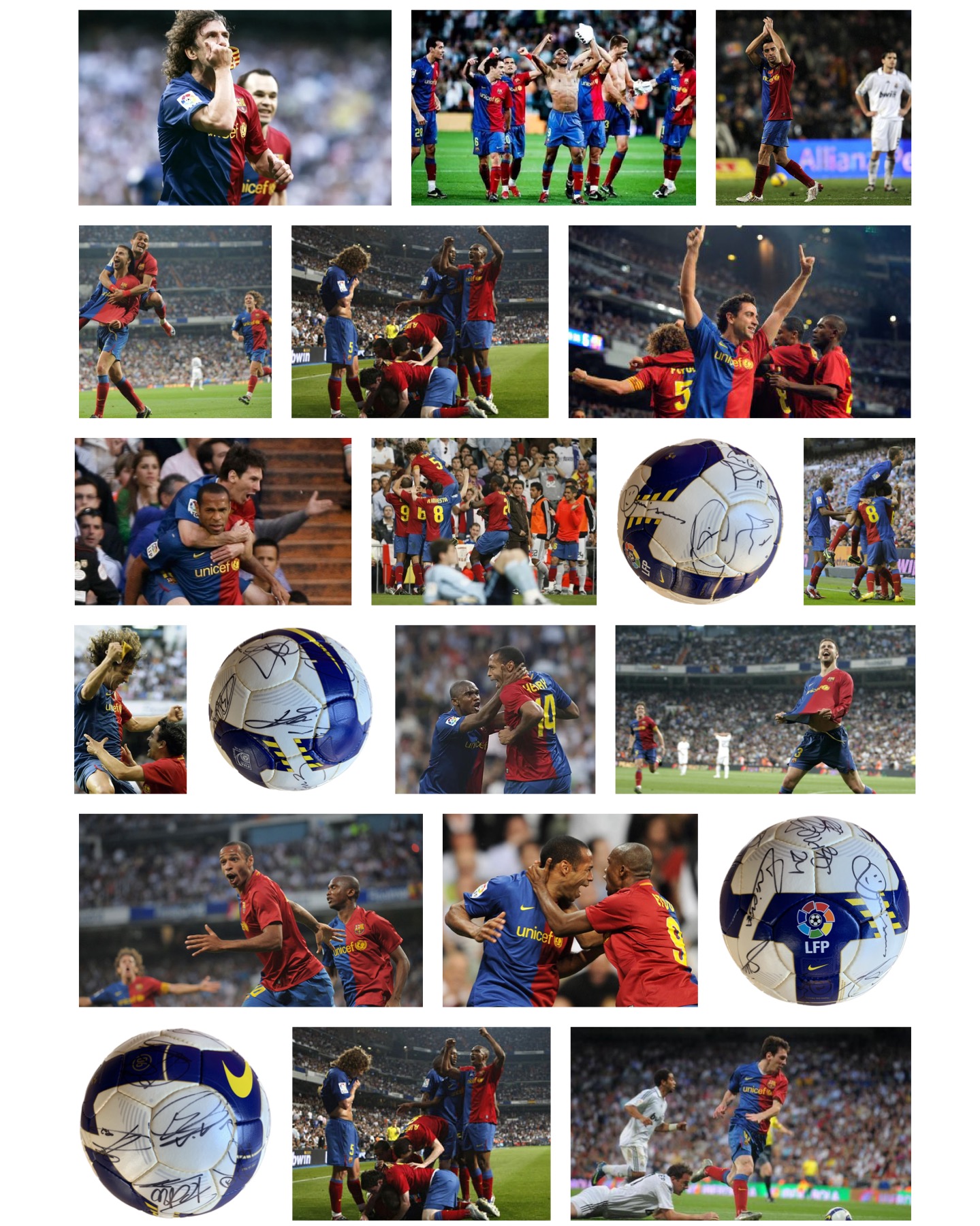 Pilota liga 2008/09 signada jugadors Barça