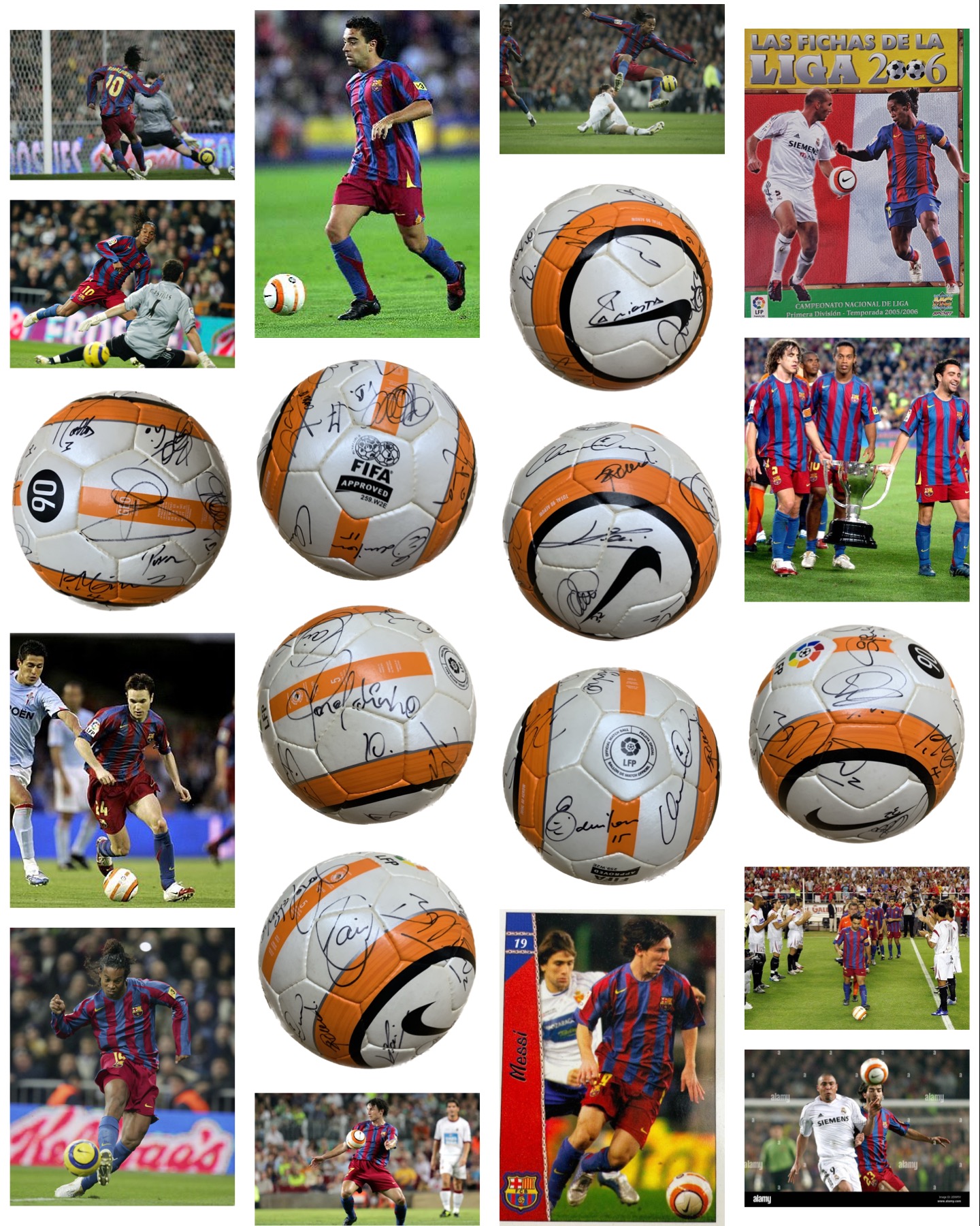 Pilota nike Liga Temporada 2005-2006 signada firmada pels jugadors FC Barcelona