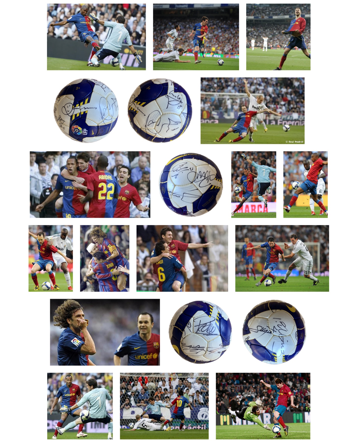 Pilota liga 2008/09 signada jugadors Barça
