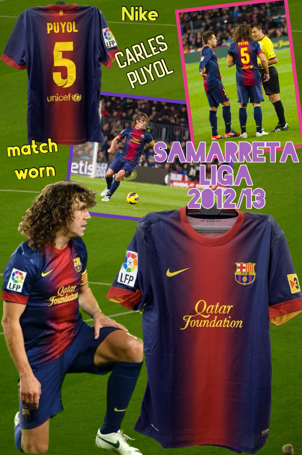 Samarreta de partit Barça NIKE 2012-2013 Puyol