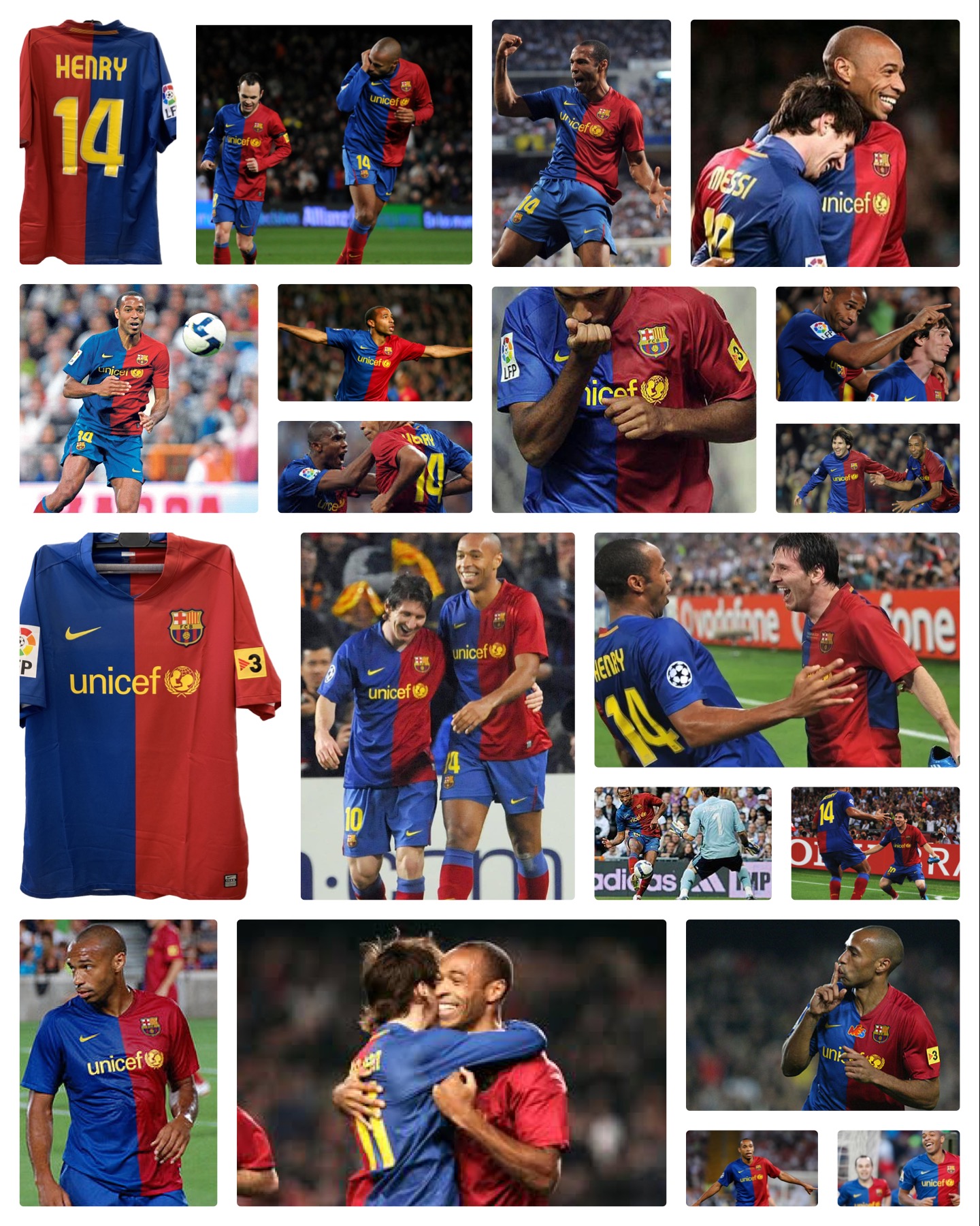 Samarreta NIKE del Barça amb el 14 Titi Henry de partit 2009