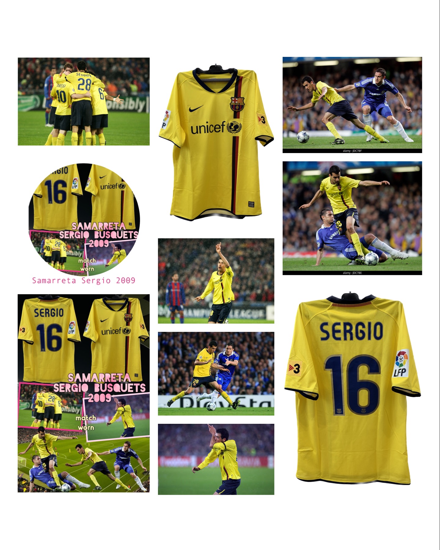 Samarreta NIKE del Barça away 2009 Sergio Liga 2.009