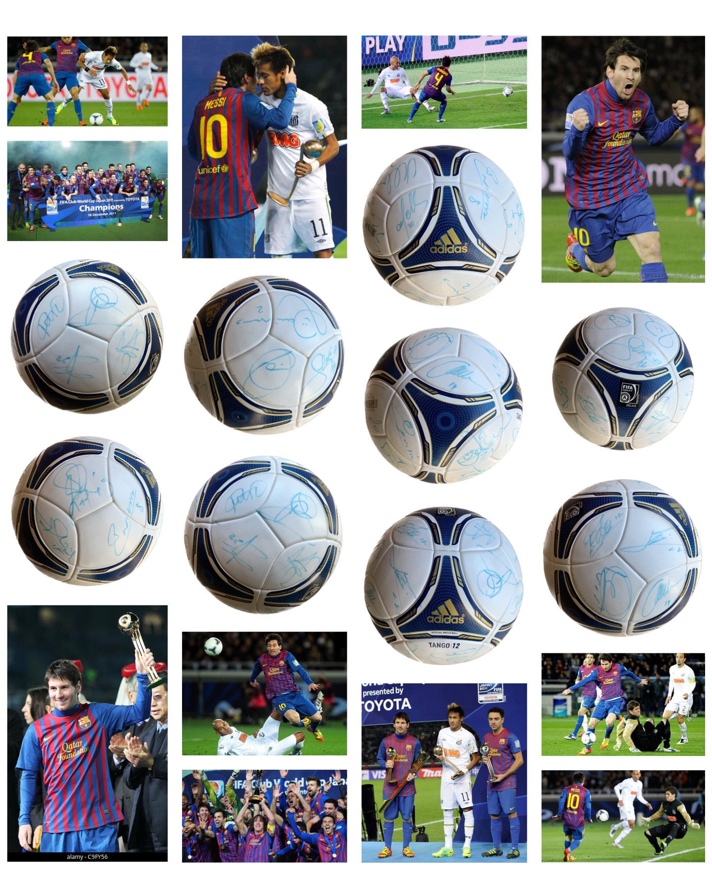 Pilota adidas Final Mundial Clubs 2011 signada pels jugadors del Barça