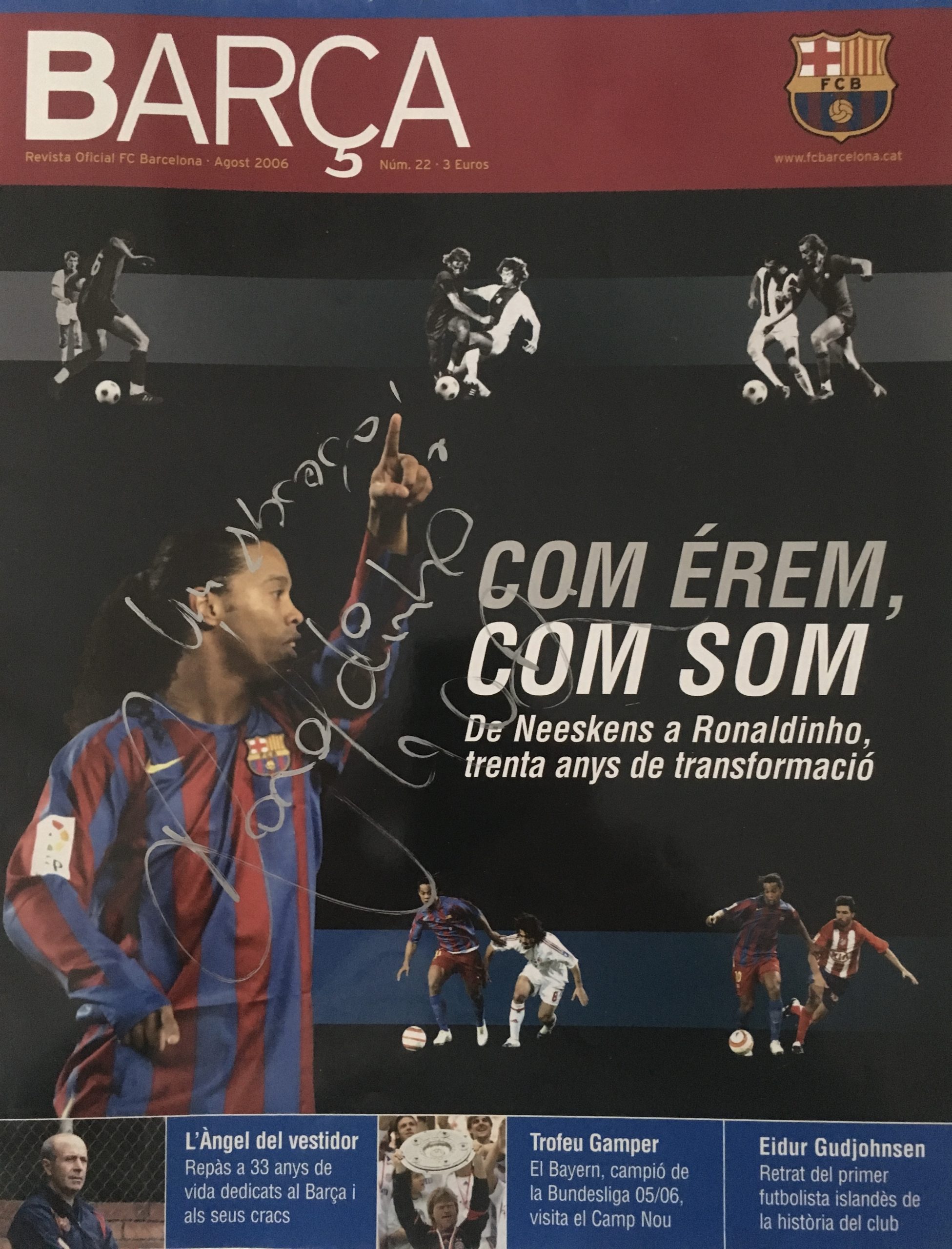 Revista Barça signada der Ronaldinho 2006