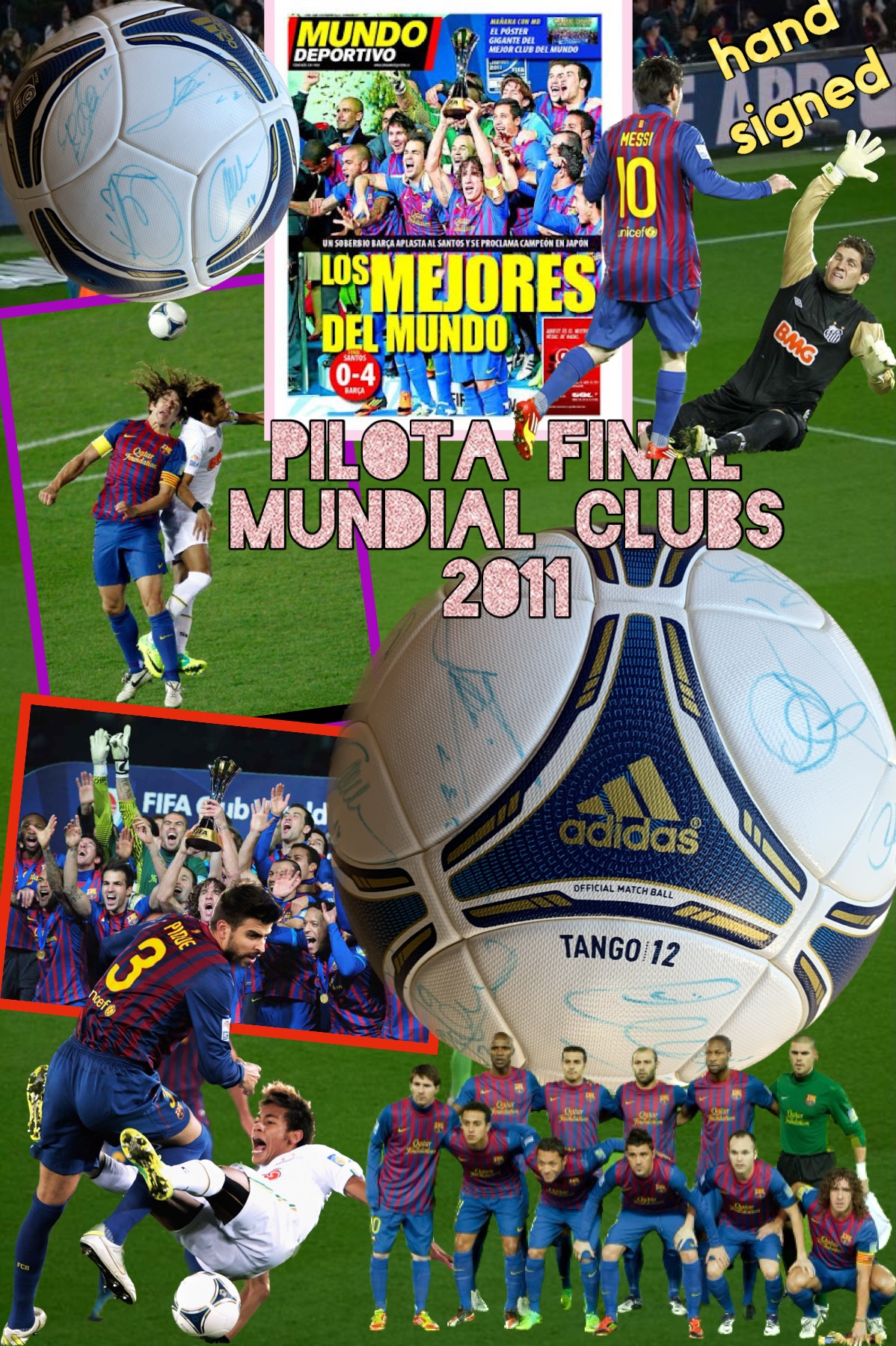 Pilota adidas Final Mundial Clubs 2011 signada pels jugadors del Barça