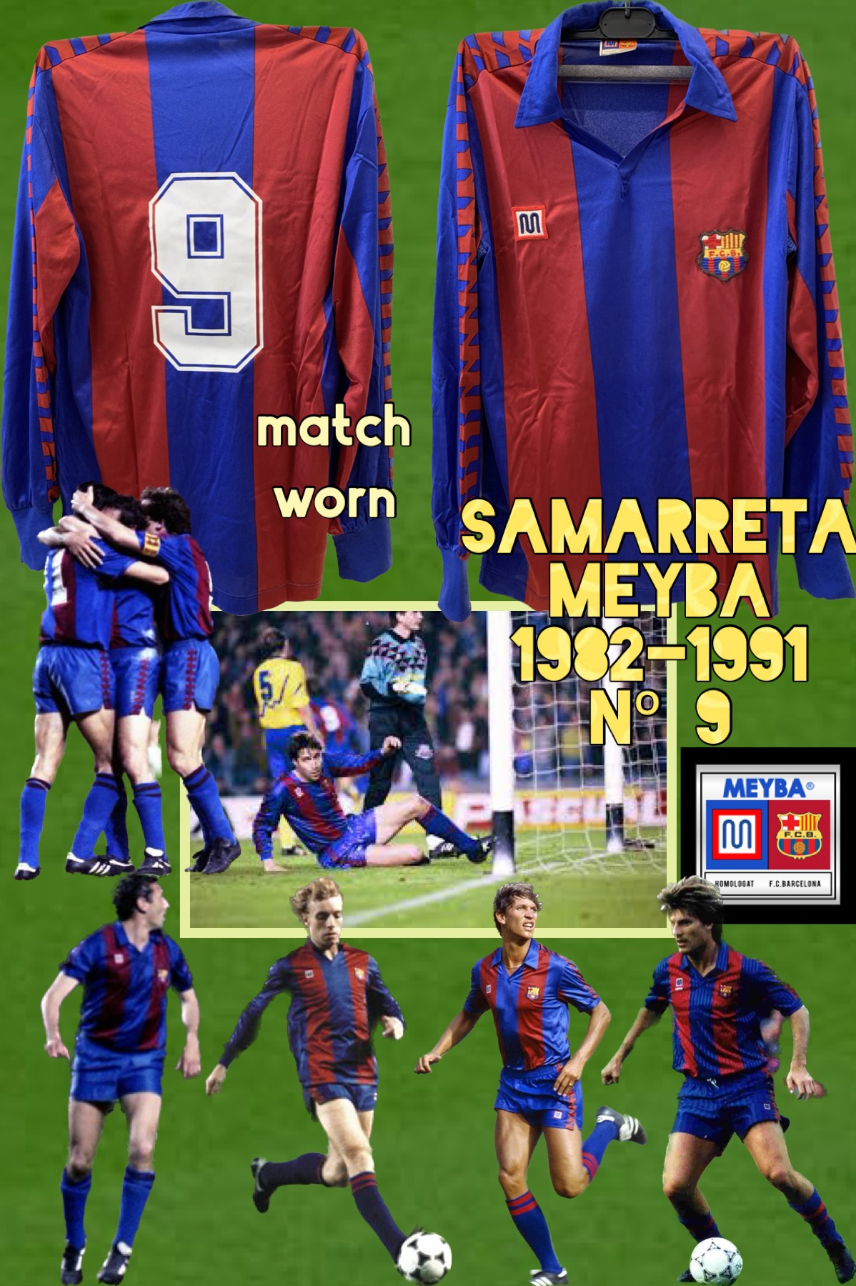 Samarreta del Barça MEYBA de partit Quini 1982-1991