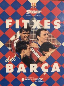 Fitxes del Barça 1992-1997 signat pels jugadors Sport HAND SIGNED