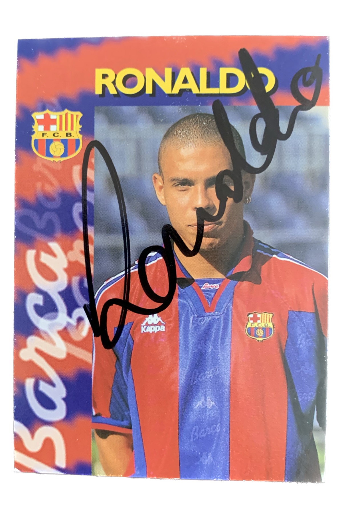 Àlbum de cromos F.C.Barcelona 1996-97 HAND SIGNED Ronaldov (el bo) firmat