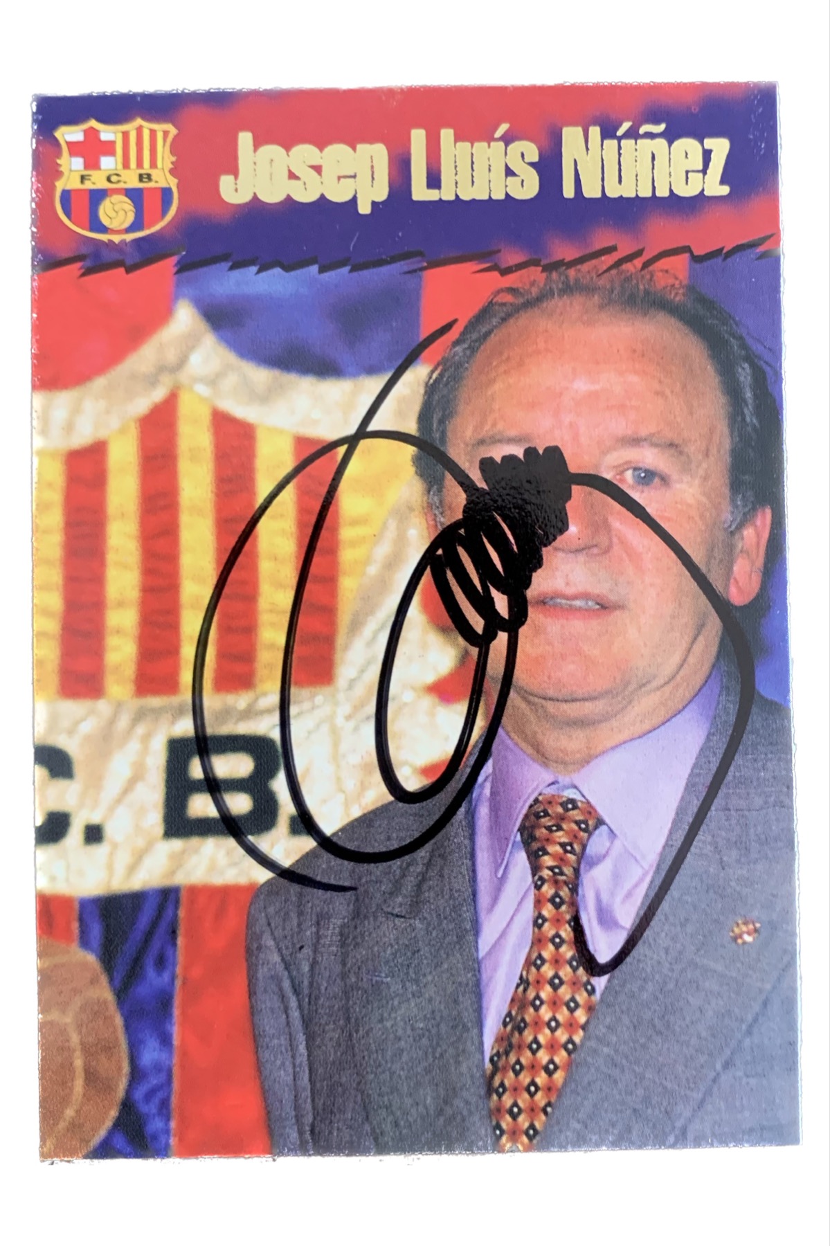 Àlbum de cromos F.C.Barcelona 1996-97 HAND SIGNED Josep Lluís Nuñez firmat