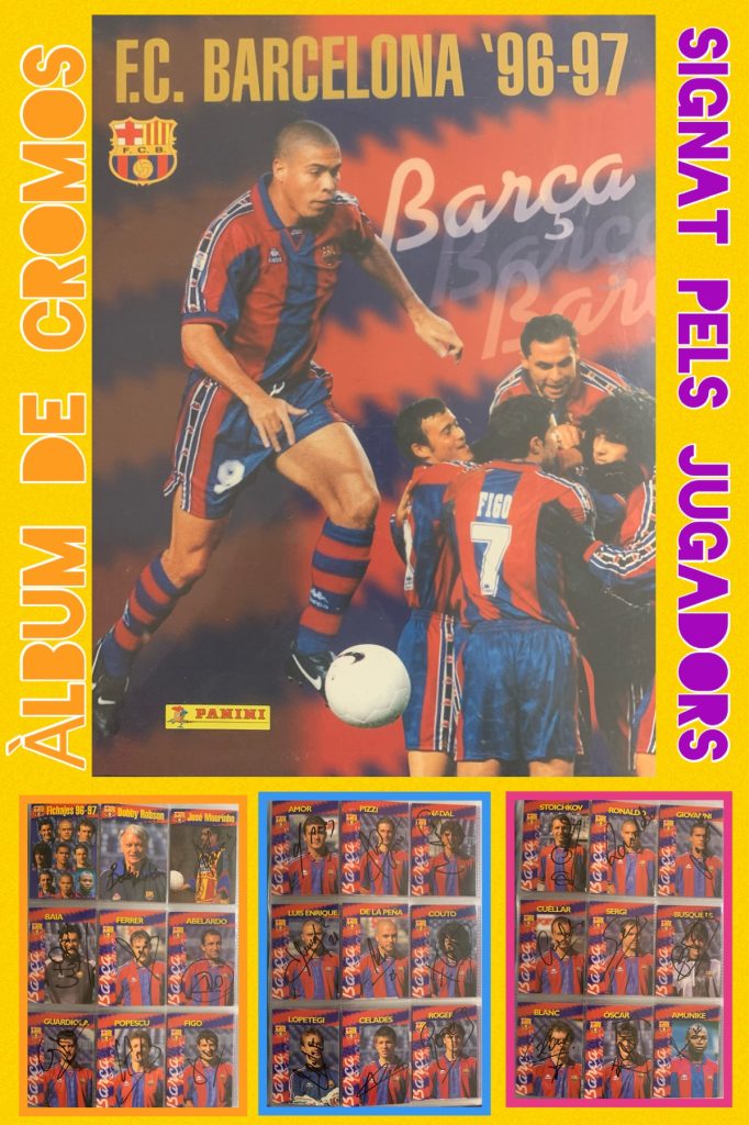 Àlbum de cromos F.C.Barcelona 1996-97 HAND SIGNED