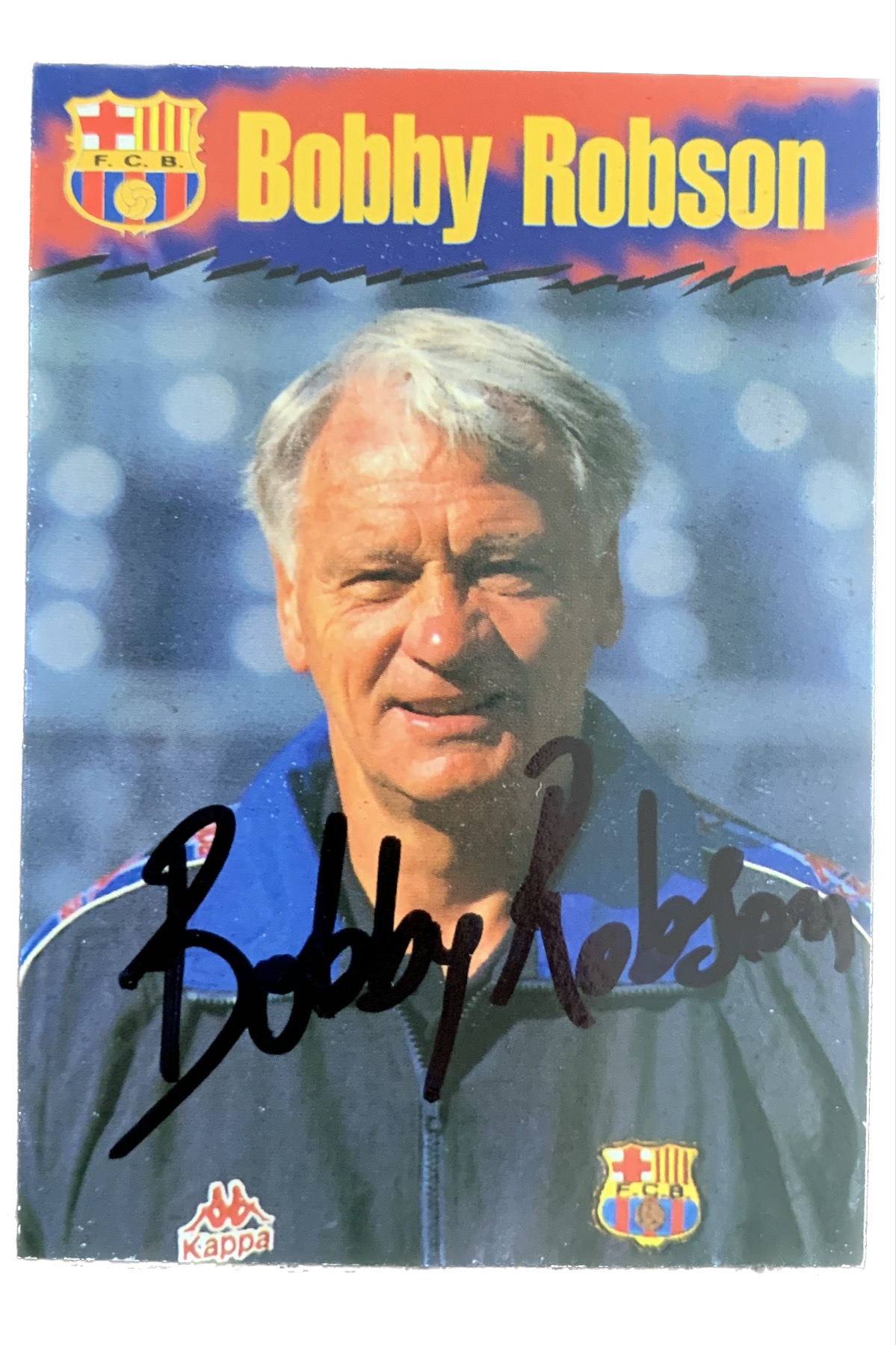 Àlbum de cromos F.C.Barcelona 1996-97 HAND SIGNED Bobby Robson firmat
