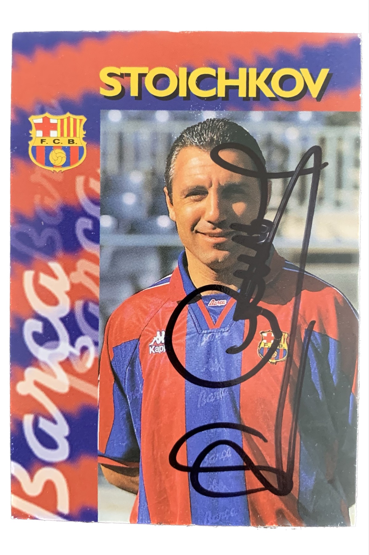 Àlbum de cromos F.C.Barcelona 1996-97 HAND SIGNED Hristo Stoichkov firmat