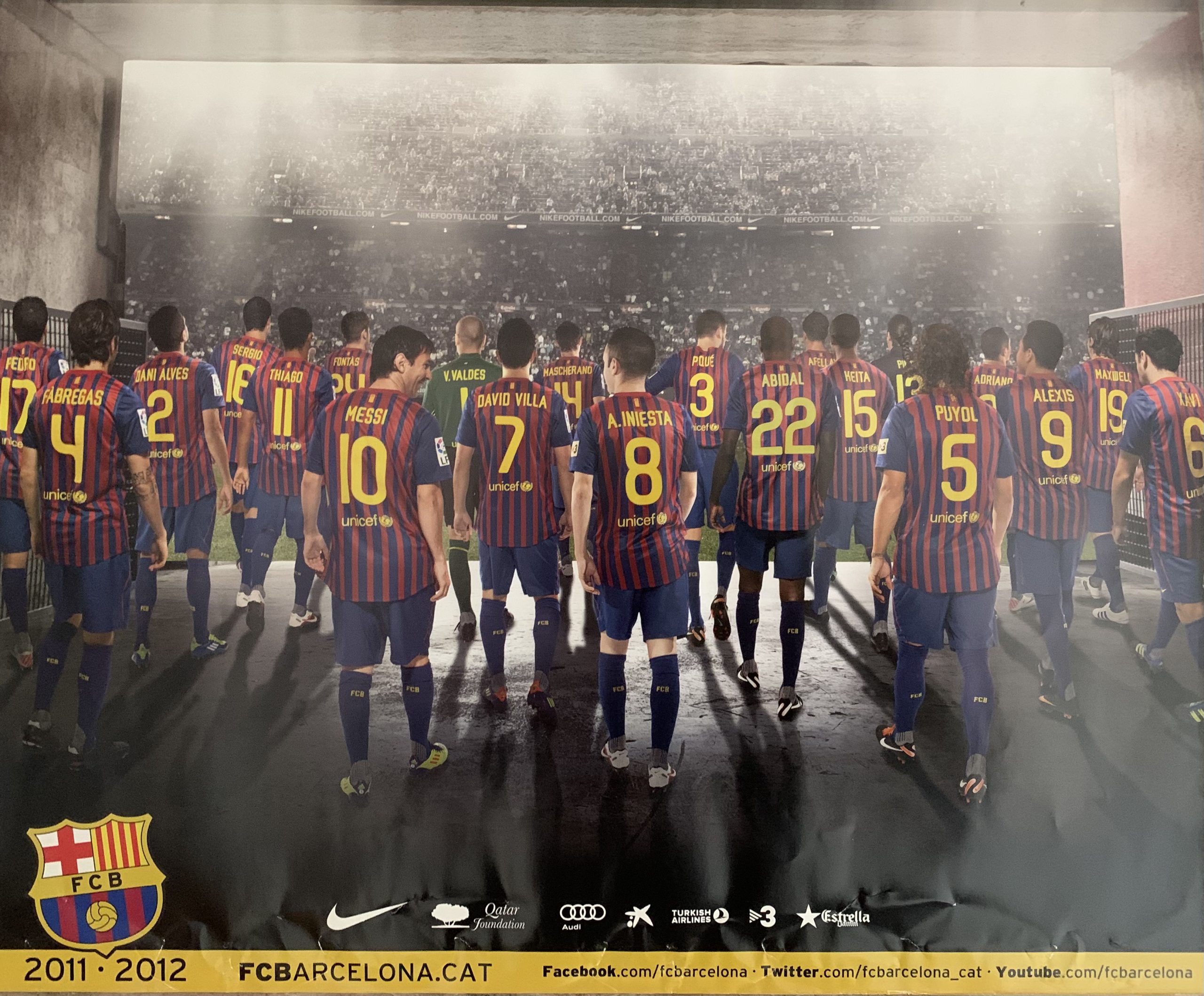 Pòster FC Barcelona 2011-2012 signat pels jugadors