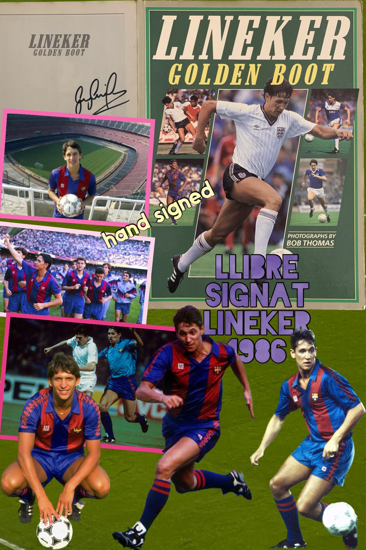 Llibre Gary Lineker Golden Boy signat 1987