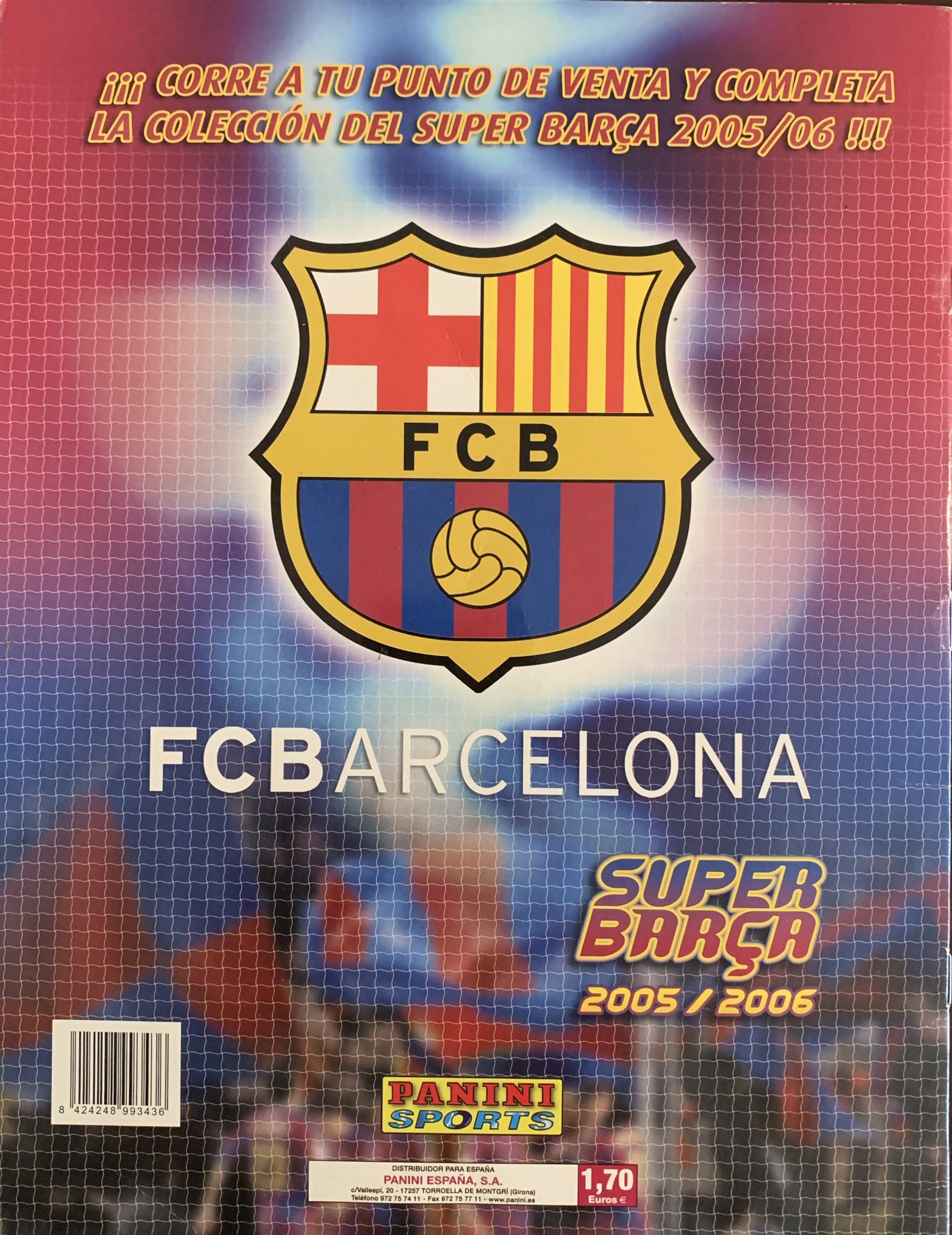 Àlbum de cromos FC Barcelona signat jugadors del Barça temporada 2005-2006