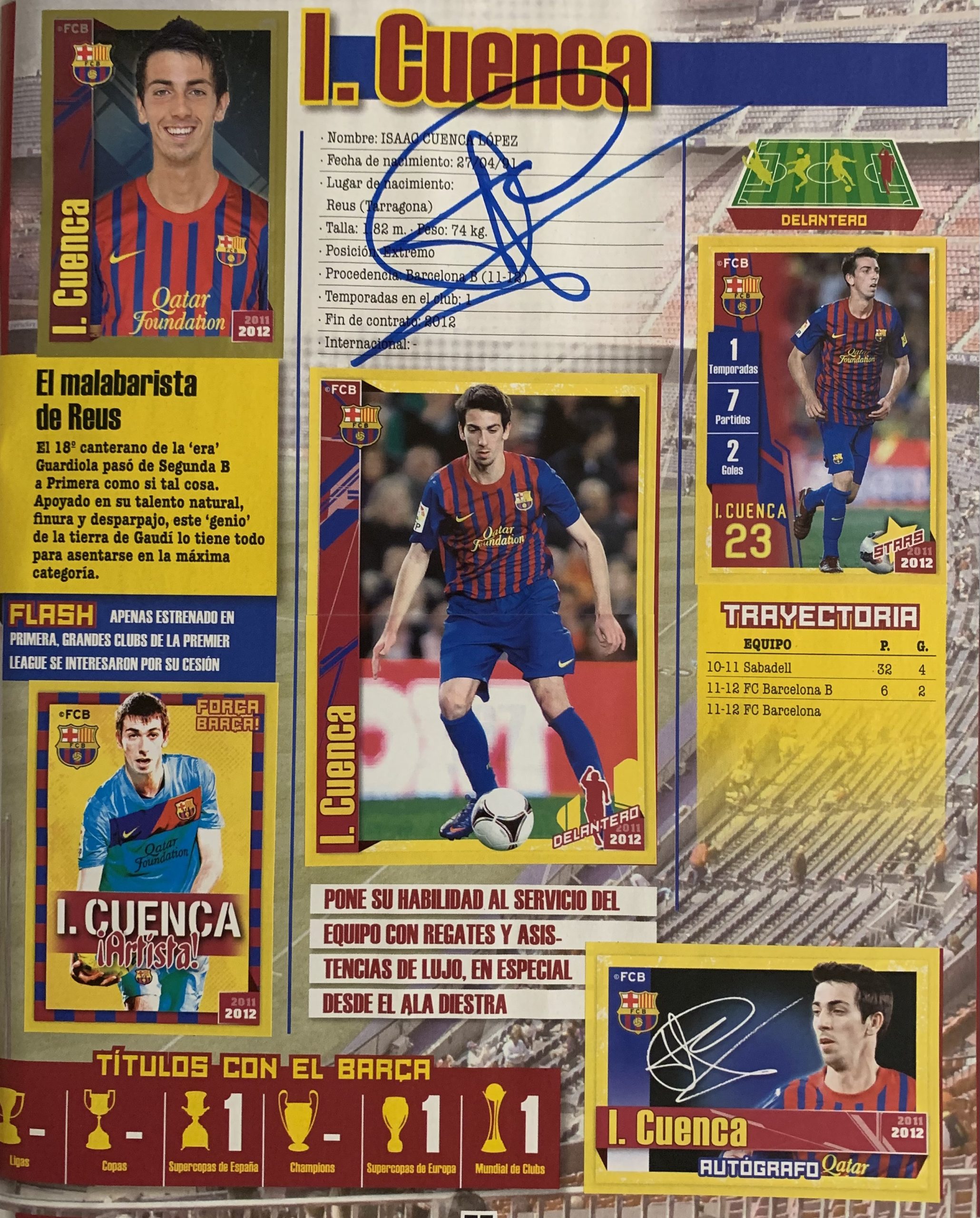 Colección FCBARCELONA 2011-2012 signat pels jugadors del Barça