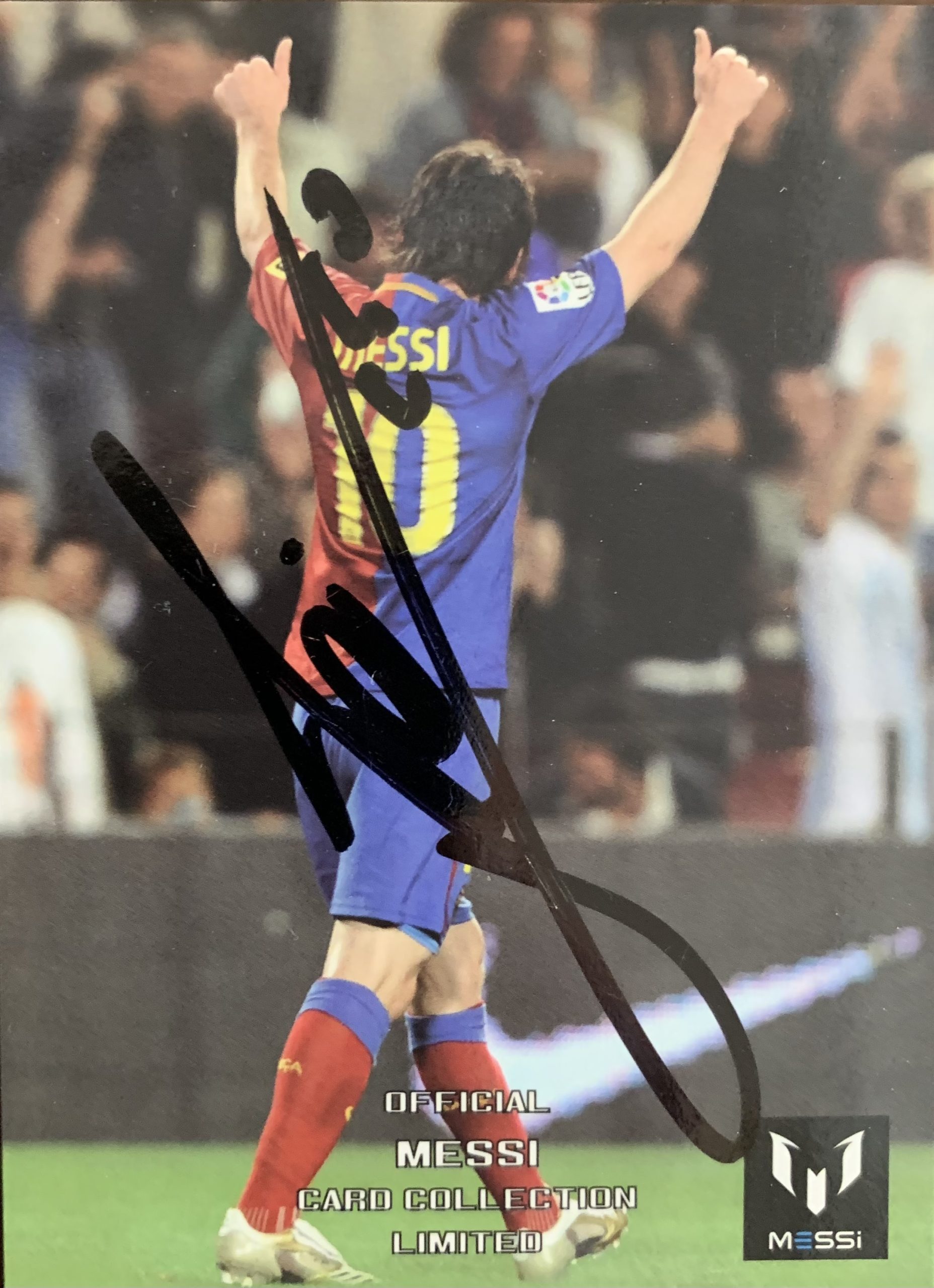leo MESSI 2002-2013 àlbum de cromos icons.com hand signed Barça Argentina