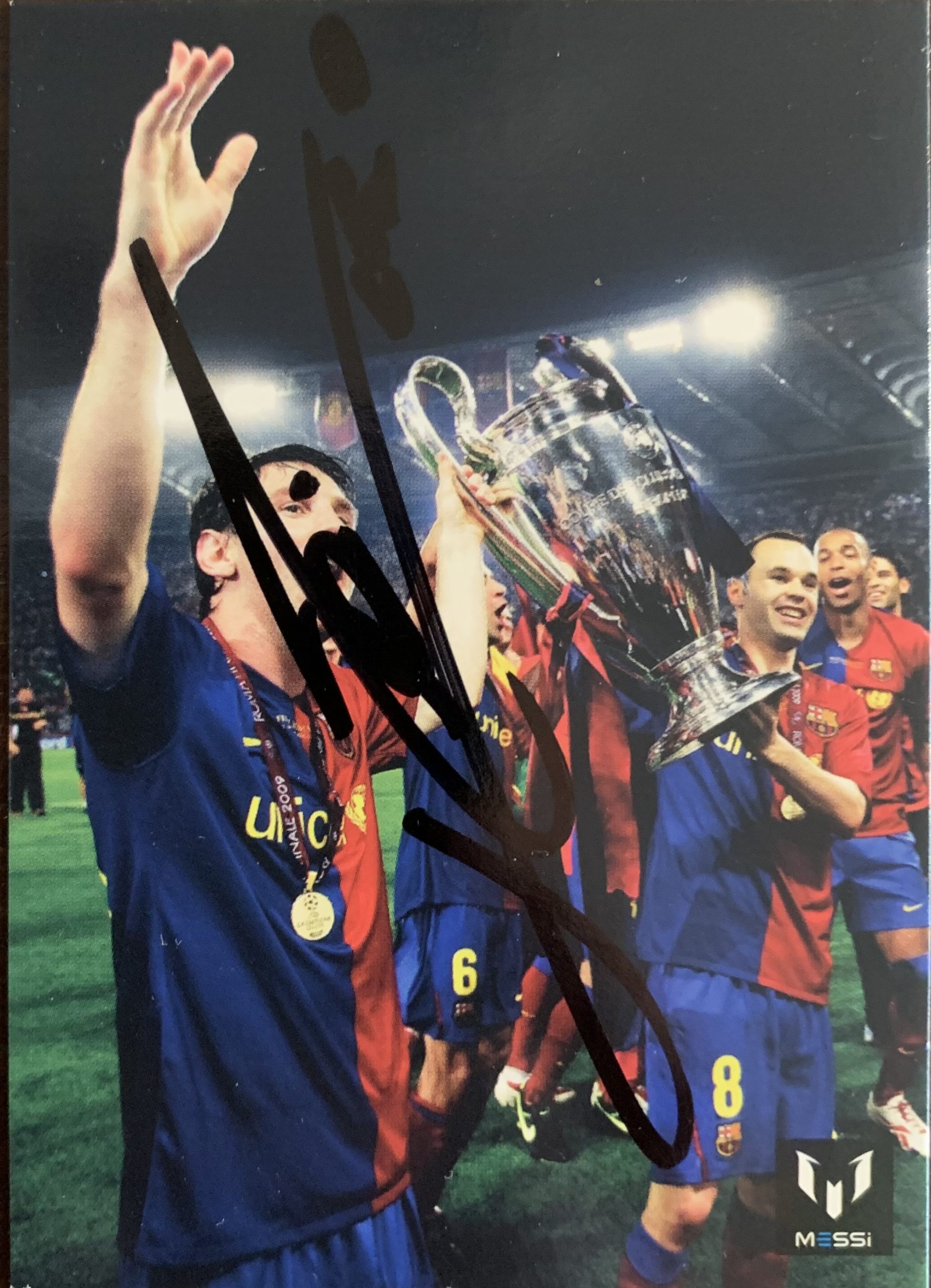 leo MESSI 2002-2013 àlbum de cromos icons.com hand signed Barça Argentina