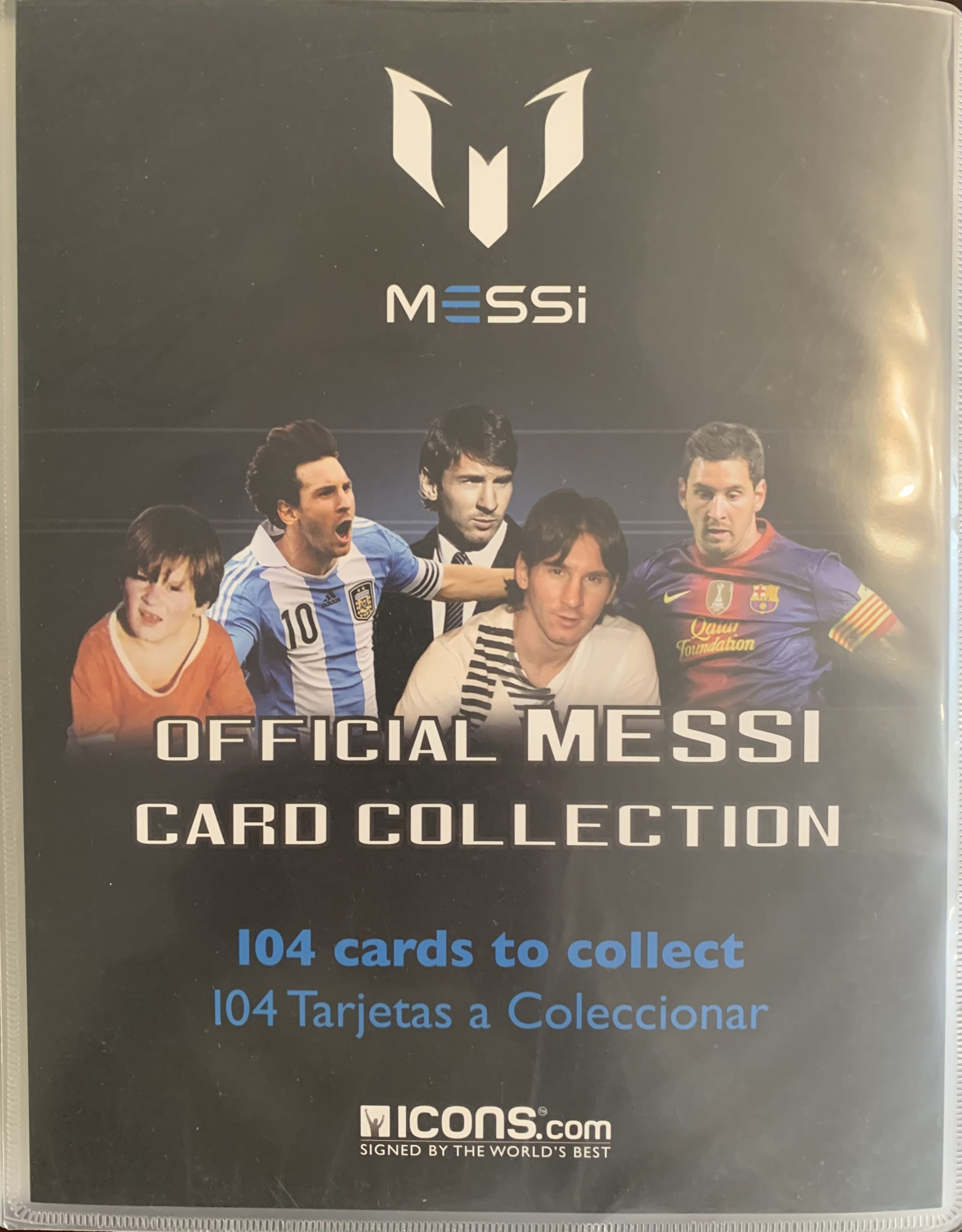 leo MESSI 2002-2013 àlbum de cromos icons.com hand signed Barça Argentina