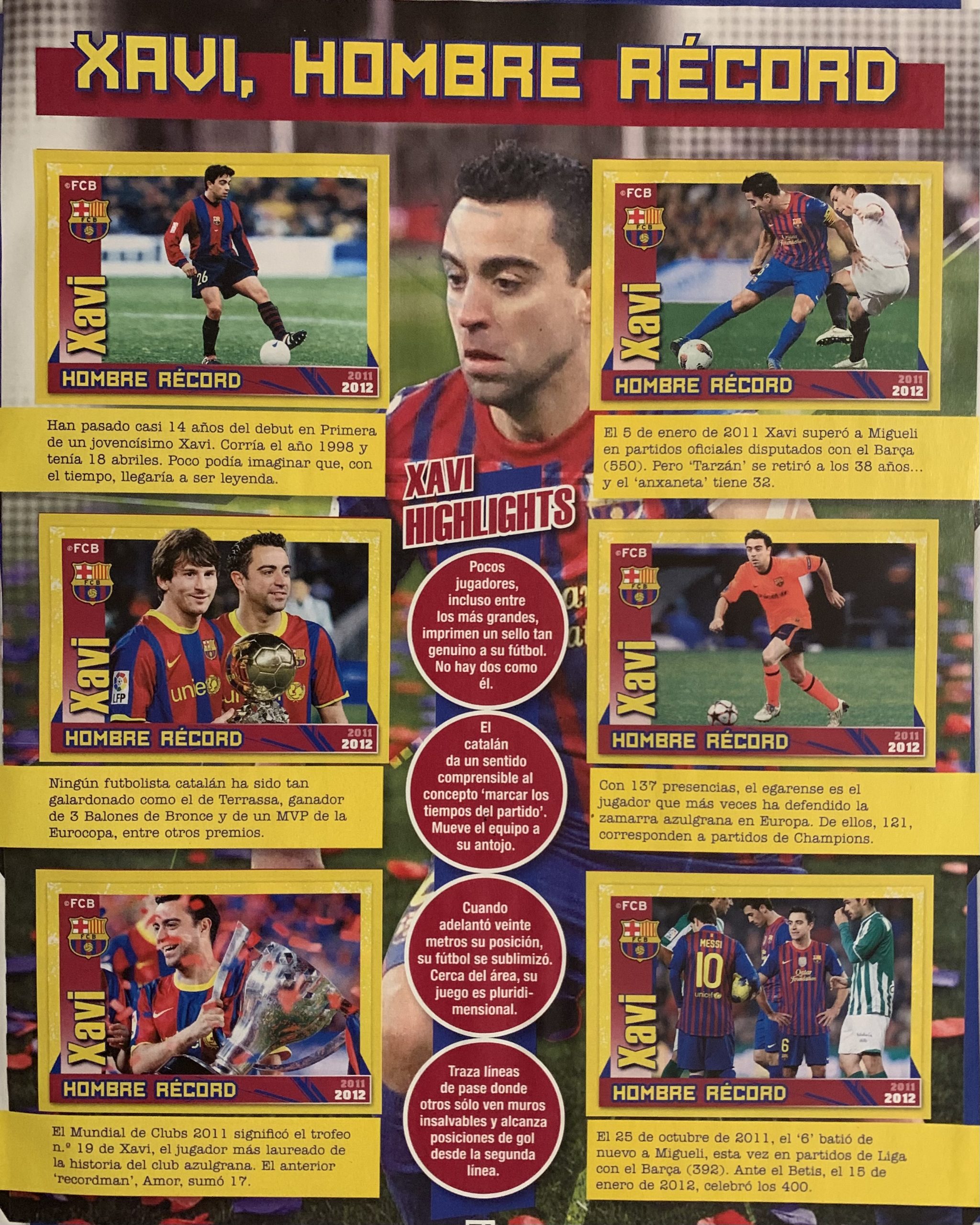 Colección FCBARCELONA 2011-2012 signat pels jugadors del Barça Xavi