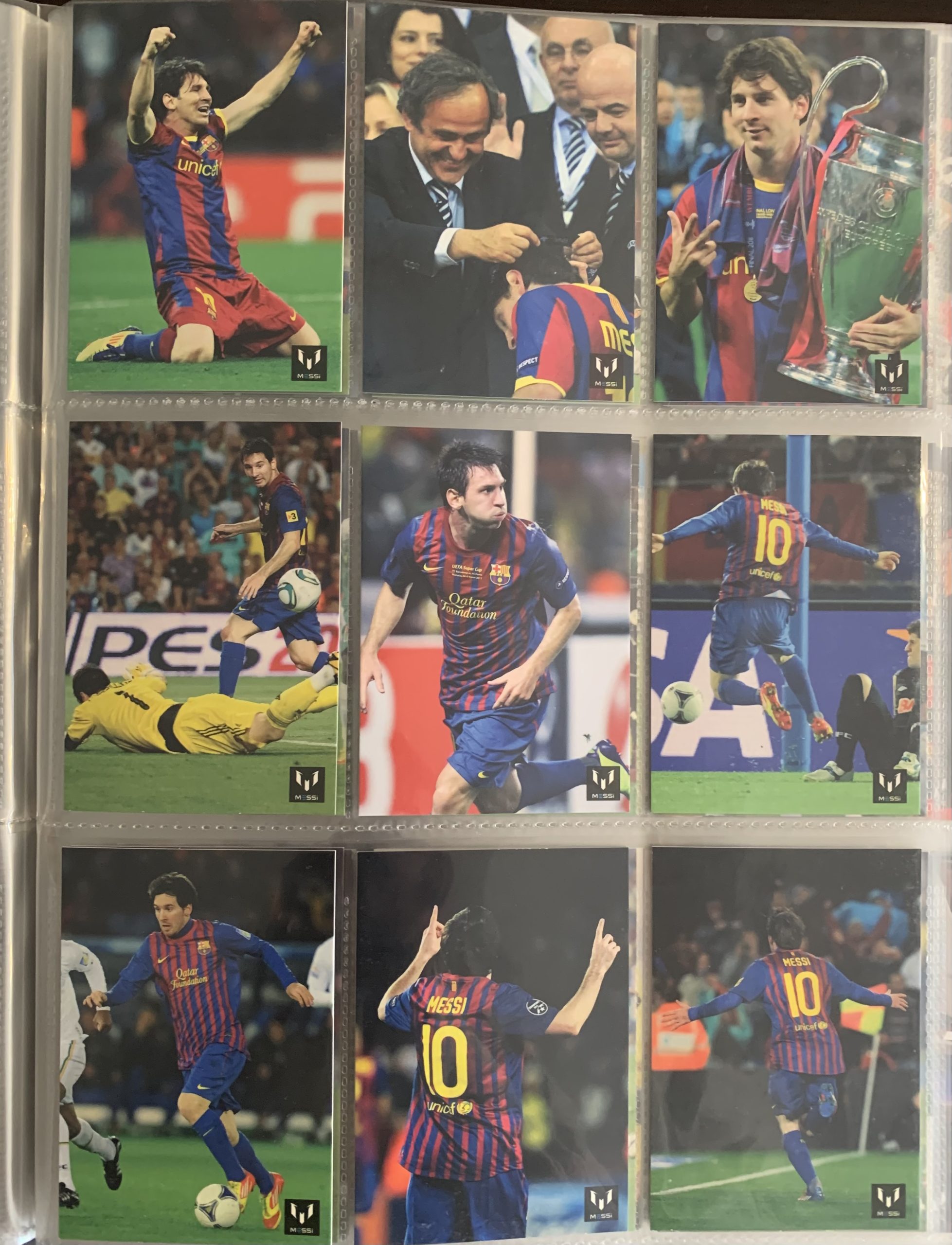 leo MESSI 2002-2013 àlbum de cromos icons.com hand signed Barça Argentina